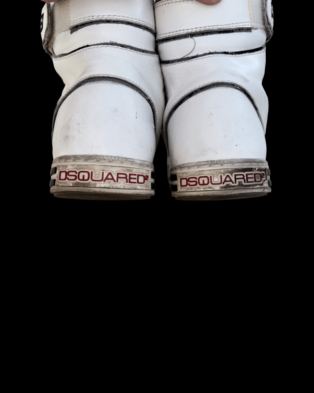 Dsquared2 DSQUARED2 | Distressed Leather Velcro High-Top Sneakers Size US 8 / EU 41 - 5 Thumbnail
