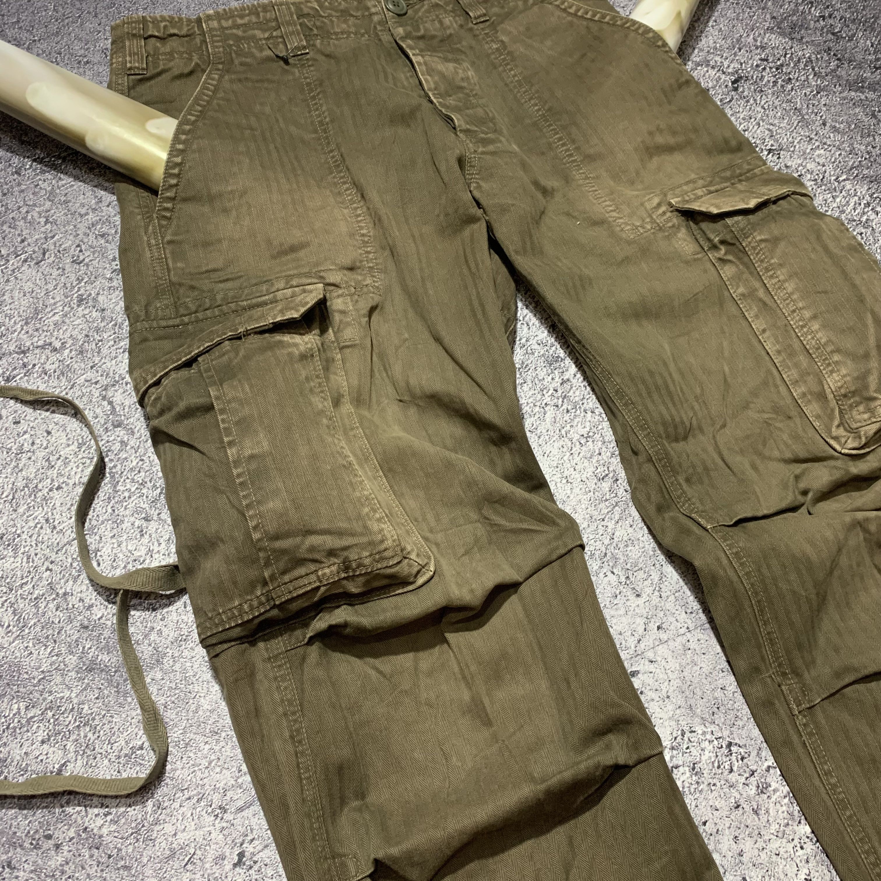 Hysteric Glamour × If Six Was Nine × Le Grande Bleu (L.G.B.) 2000s SURPLUS Flare Ripstop Bondage Cargo Pants y2k style Size US 33 - 3 Thumbnail