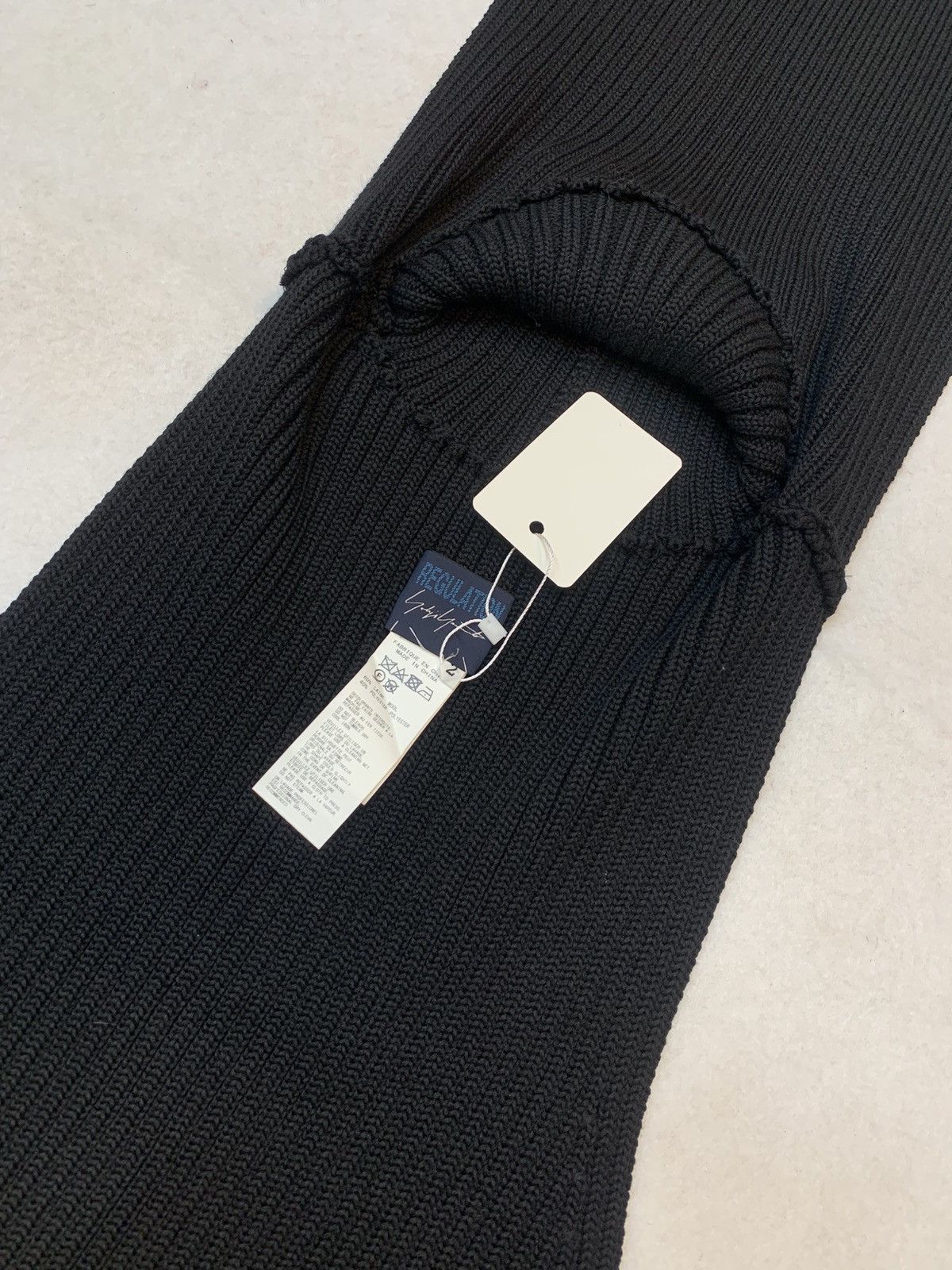 Yohji Yamamoto Yohji Yamamoto Regulation Asymmetrical High Neck Knit Top Size US M / EU 48-50 / 2 - 10 Thumbnail