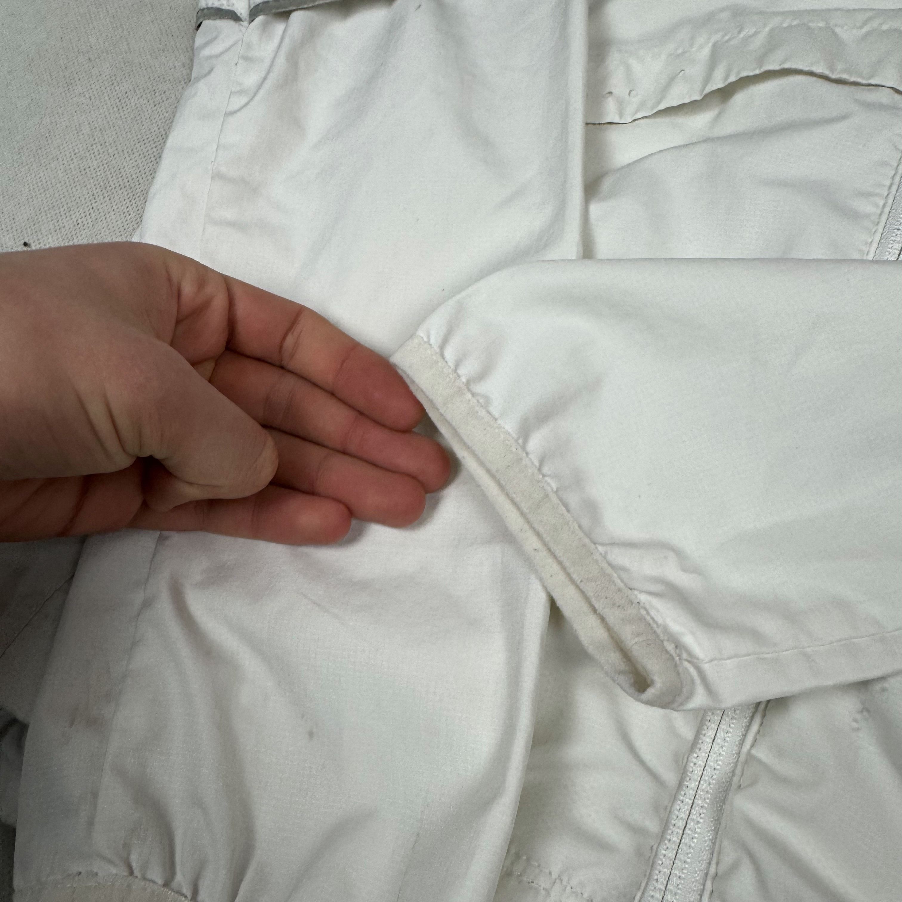 Nike × Vintage Nike Women's White Solo Swoosh Hooded Full Zip Jacket Large Size L / US 10 / IT 46 - 8 Thumbnail