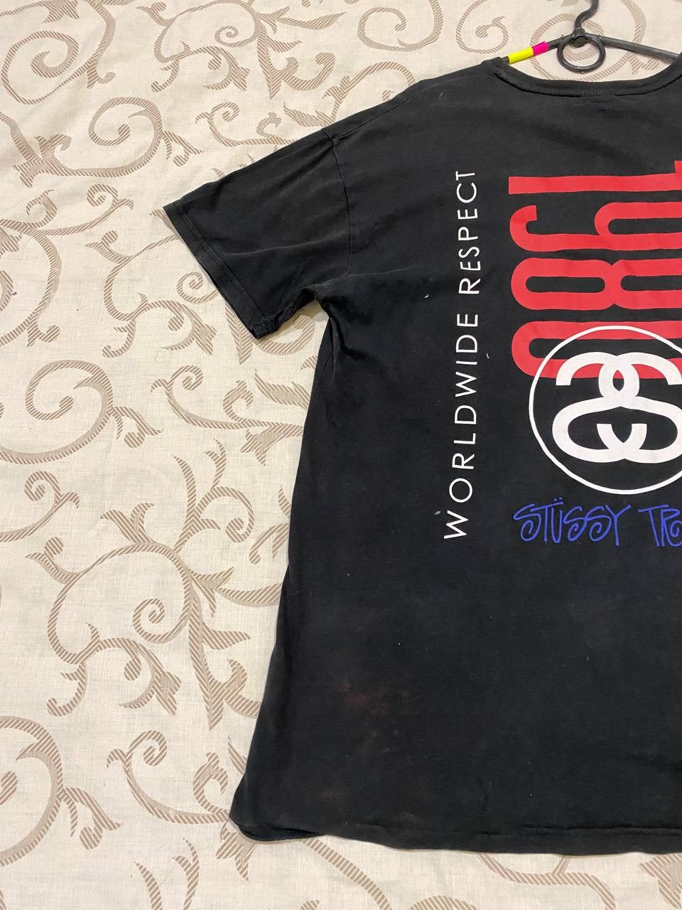 Stussy Stüssy NYC “1980 Worldwide Respect” Black T-Shirt (Size L) Size US L / EU 52-54 / 3 - 17 Thumbnail