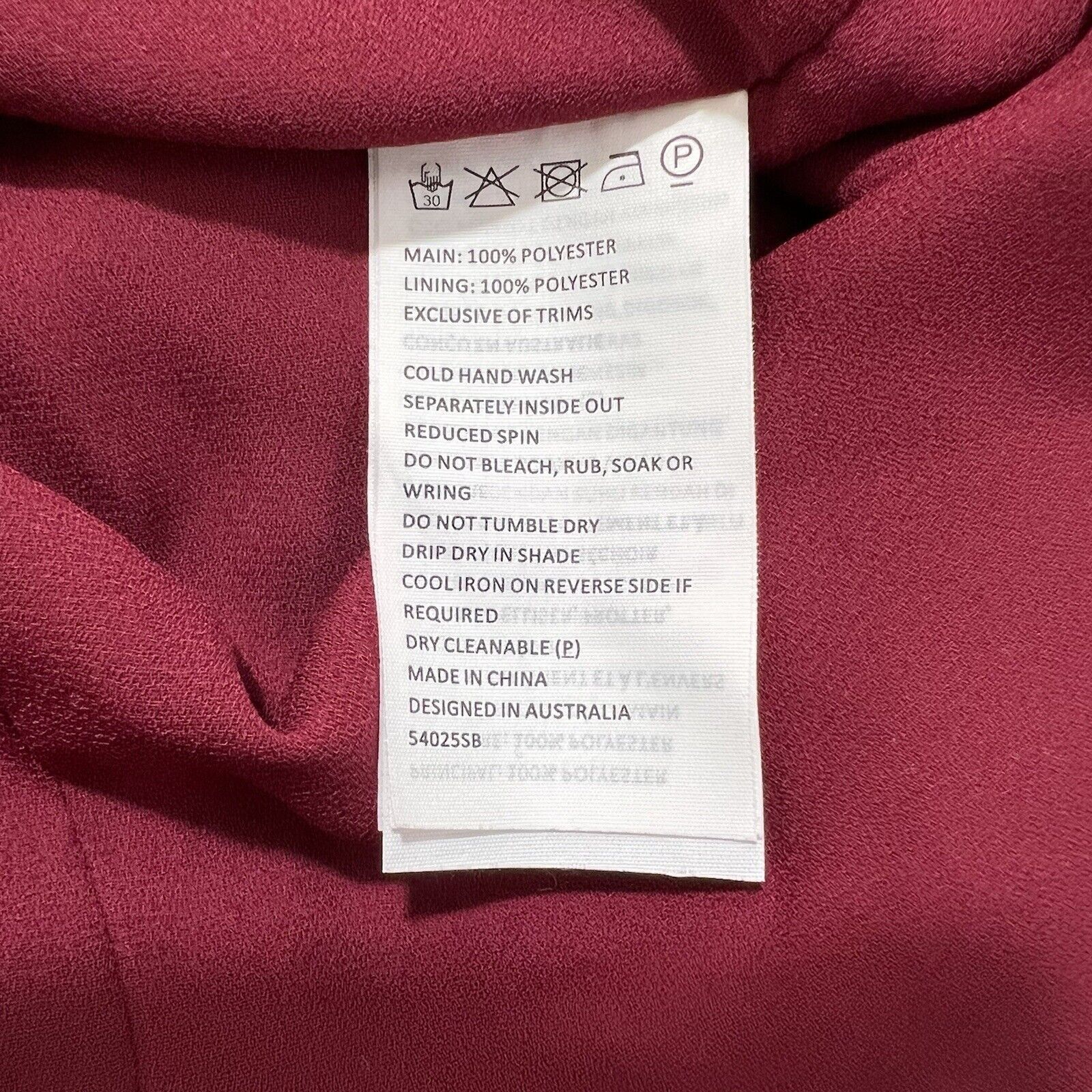 Other Bardot Maroon Animal Printed Side Tie Zip Up Chiffon Skirt Size 30" / US 8 / IT 44 - 4 Thumbnail
