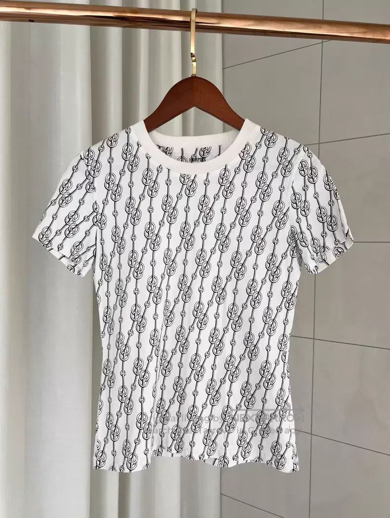 Other Hermes Pig Nose Chain Logo Short Sleeve T-Shirt Size XXS / US 00 / IT 34 - 1 Thumbnail