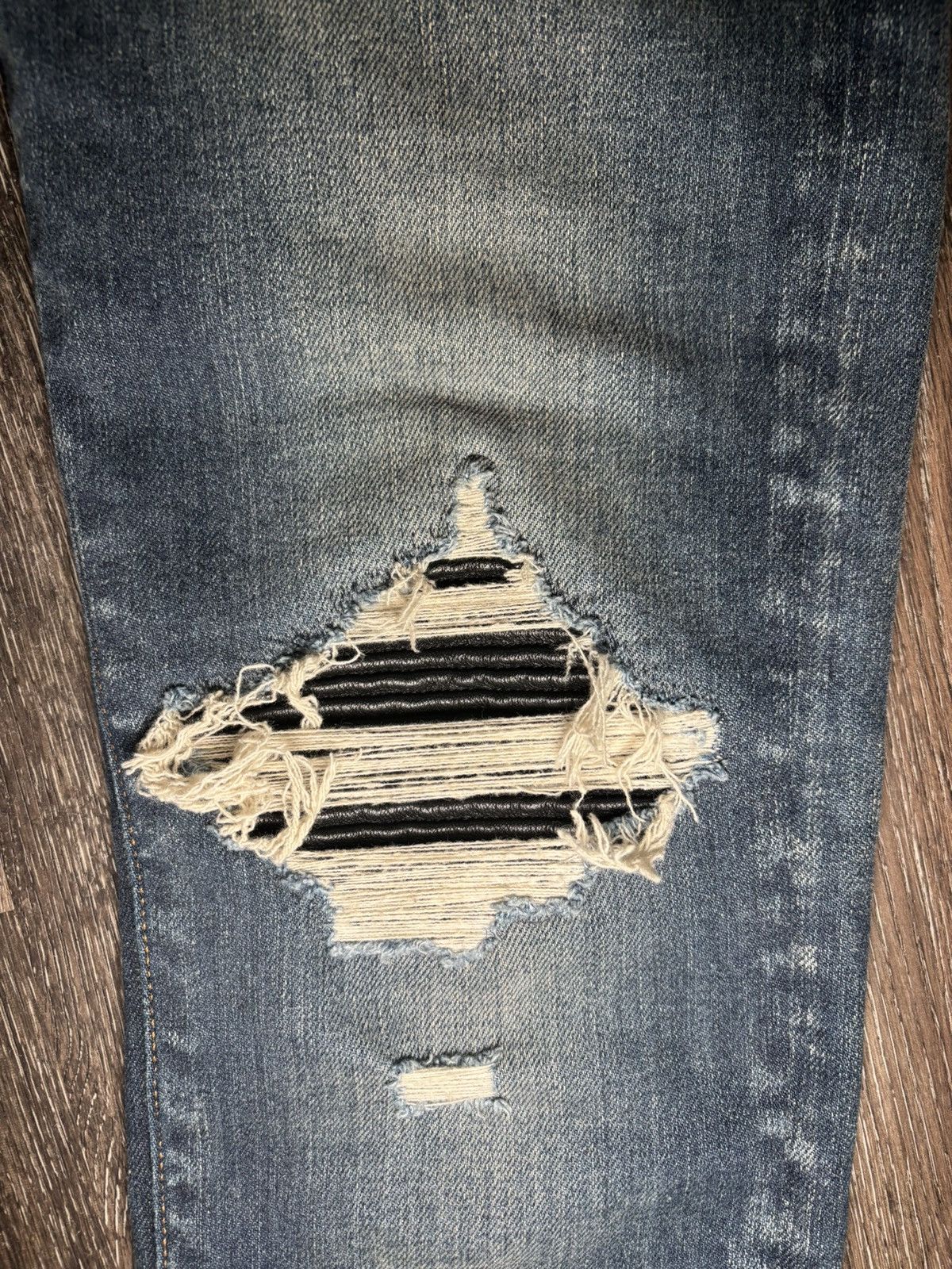 Amiri Mike Amiri Blue With Black Size US 31 - 14 Thumbnail