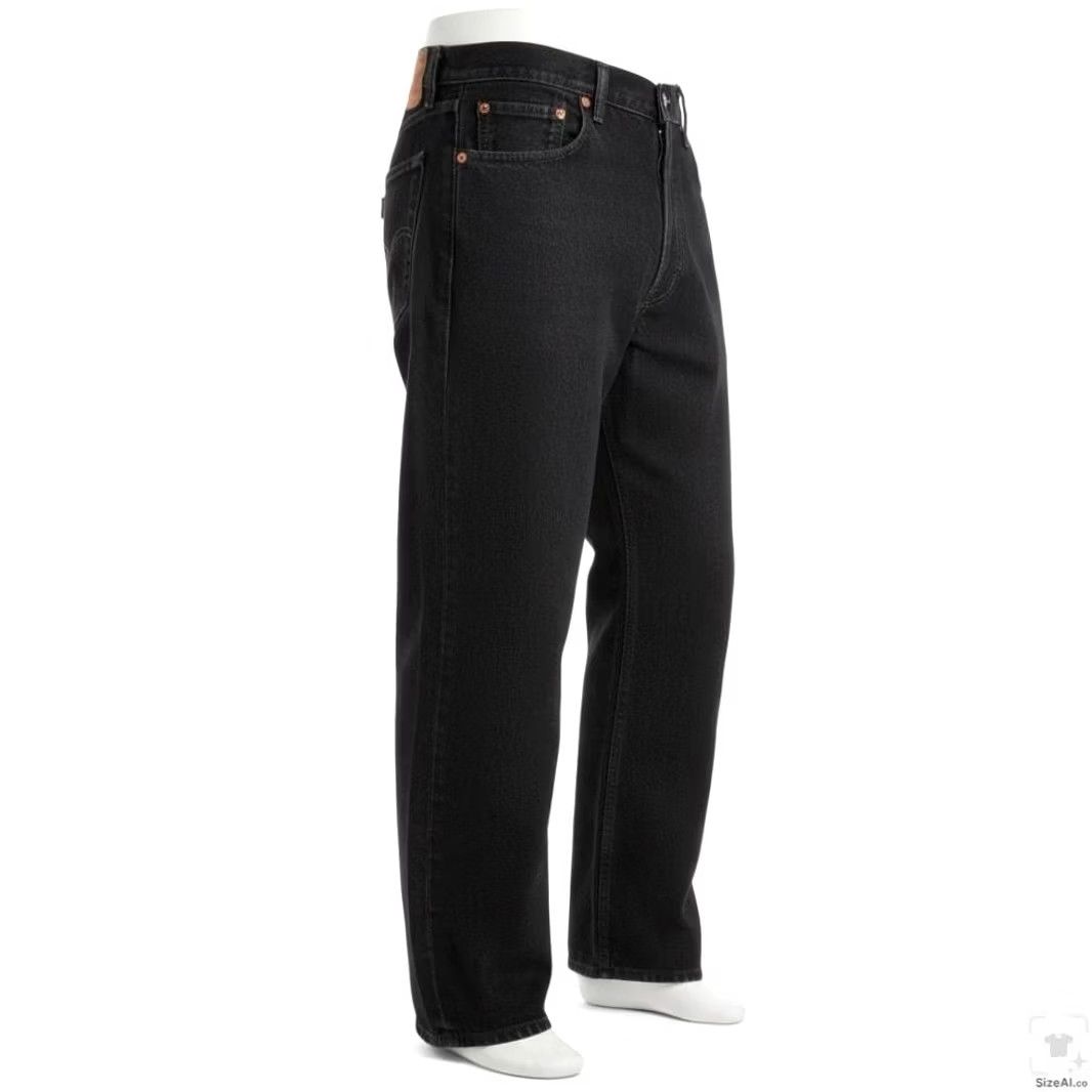 Levi's Levi's 550 Jeans Mens 36x30 Black Dark Wash Relaxed Tapered Zip Fly Denim Size US 36 / EU 52 - 2 Thumbnail