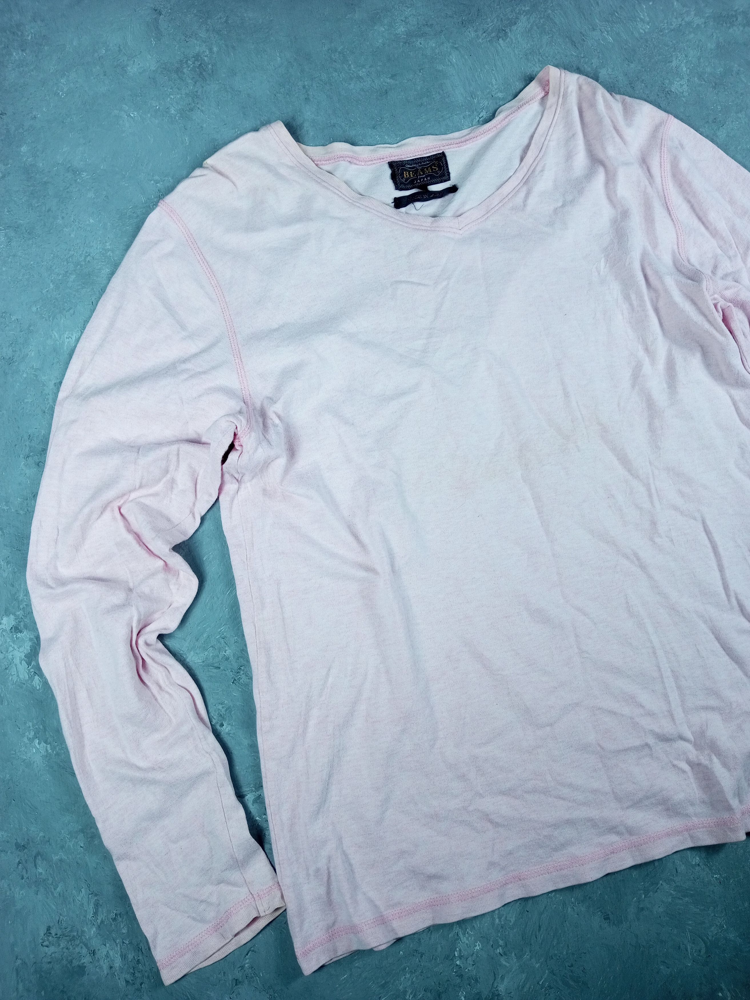 Beams Plus Rare Vintage V Neck Japanese Brand Beams Longsleeve Shirt Size US S / EU 44-46 / 1 - 3 Thumbnail