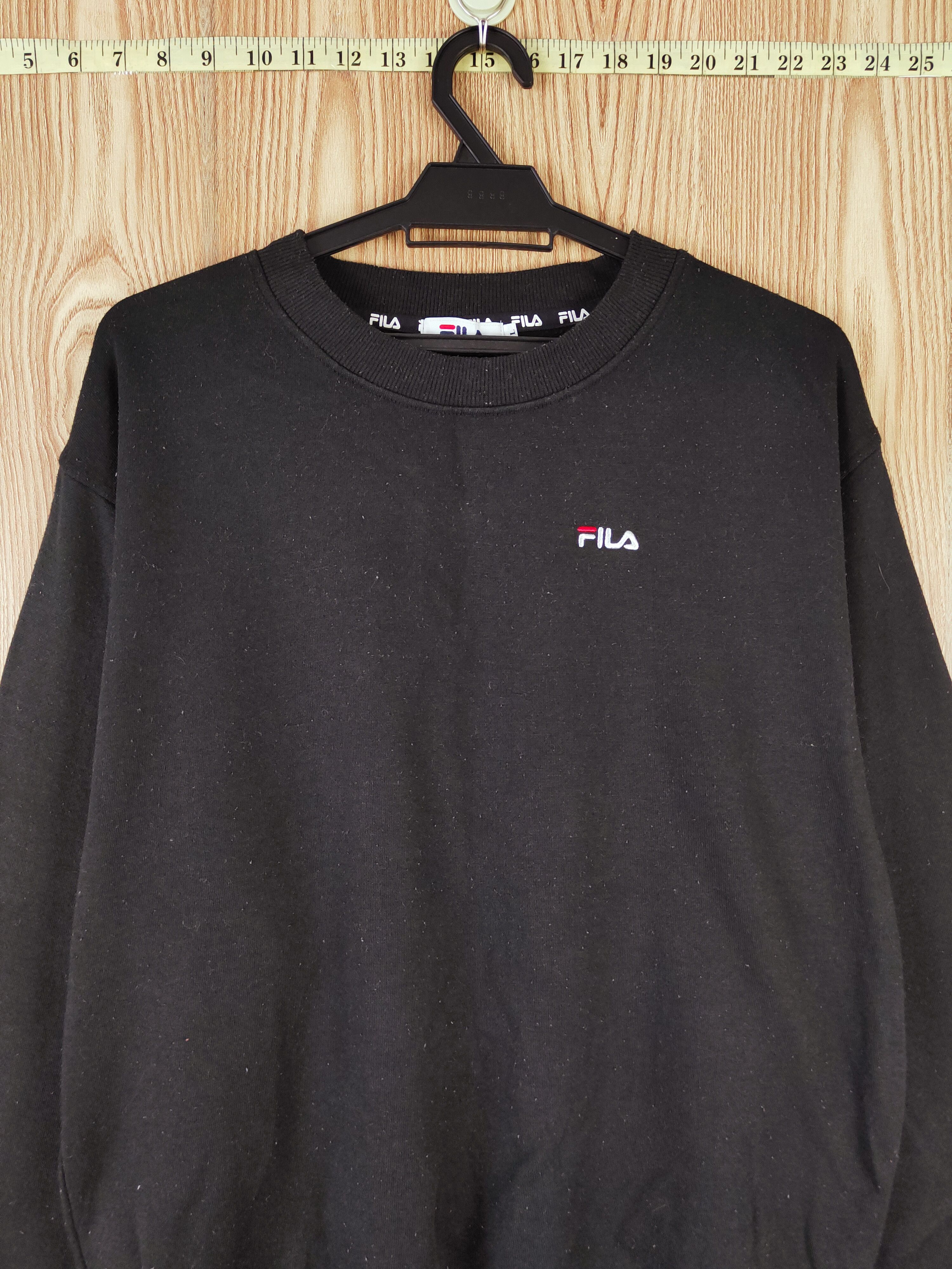 Fila × Japanese Brand × Vintage VINTAGE 💥 Fila Black Sweatshirts (SIMPLE PLAIN SWEATSHIRT) Size US L / EU 52-54 / 3 - 2 Thumbnail