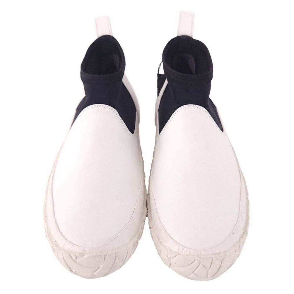 Issey Miyake Issey Miyake Men White Vulcanized Mid-Top Sneakers 42 9 New Size US 9 / EU 42 - 3 Thumbnail