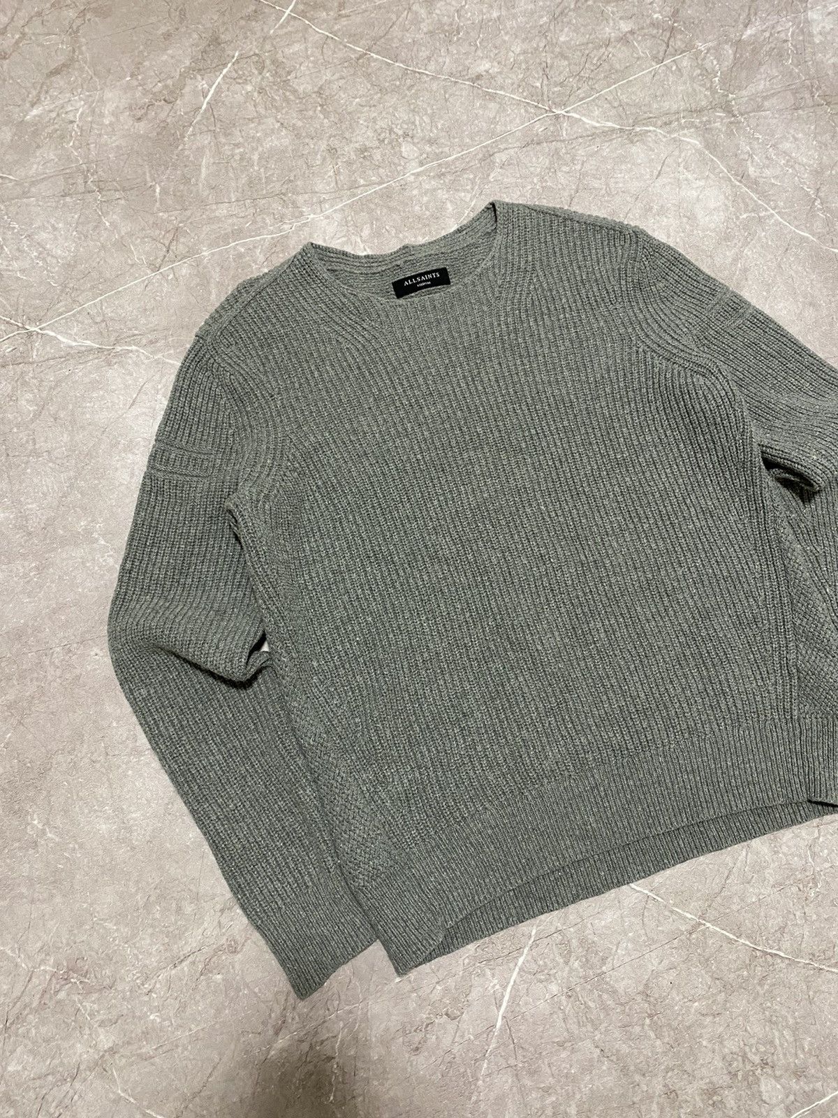 Allsaints Rare Allsaints Mens Distressed Knit Nylon/Wool Sweatshirt Size US M / EU 48-50 / 2 - 3 Thumbnail