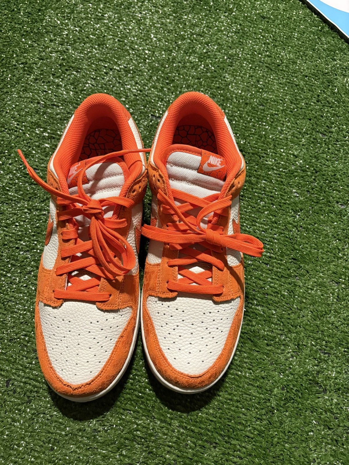 Nike WOMENS NIKE DUNK LOW CRACKED ORANGE Size US 10.5 / EU 43-44 - 4 Thumbnail