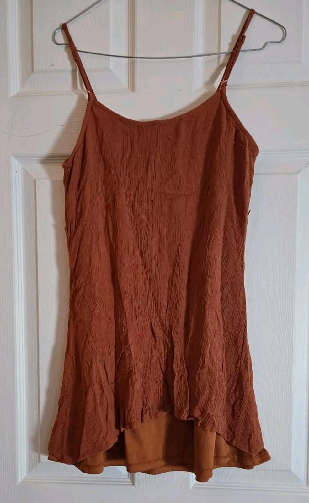 Other Blue Rain Tank Top Blouse Womens Size XS Burnt Orange Knit L Size XS / US 0-2 / IT 36-38 - 5 Thumbnail