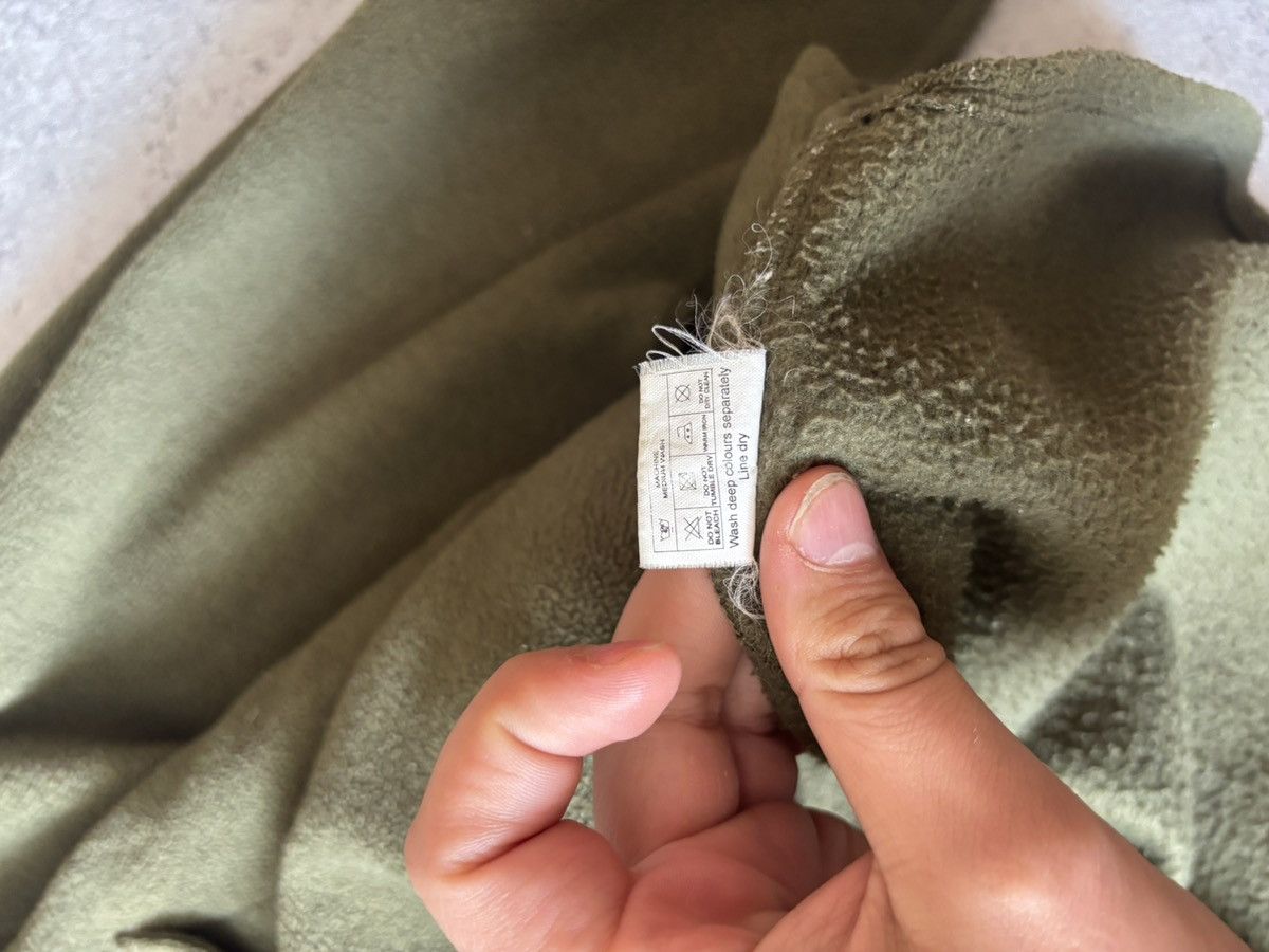 Burberry × Designer × Vintage VINTAGE THOMAS BURBERRY KHAKI FLEECE OVERSHIRT Size US L / EU 52-54 / 3 - 6 Thumbnail