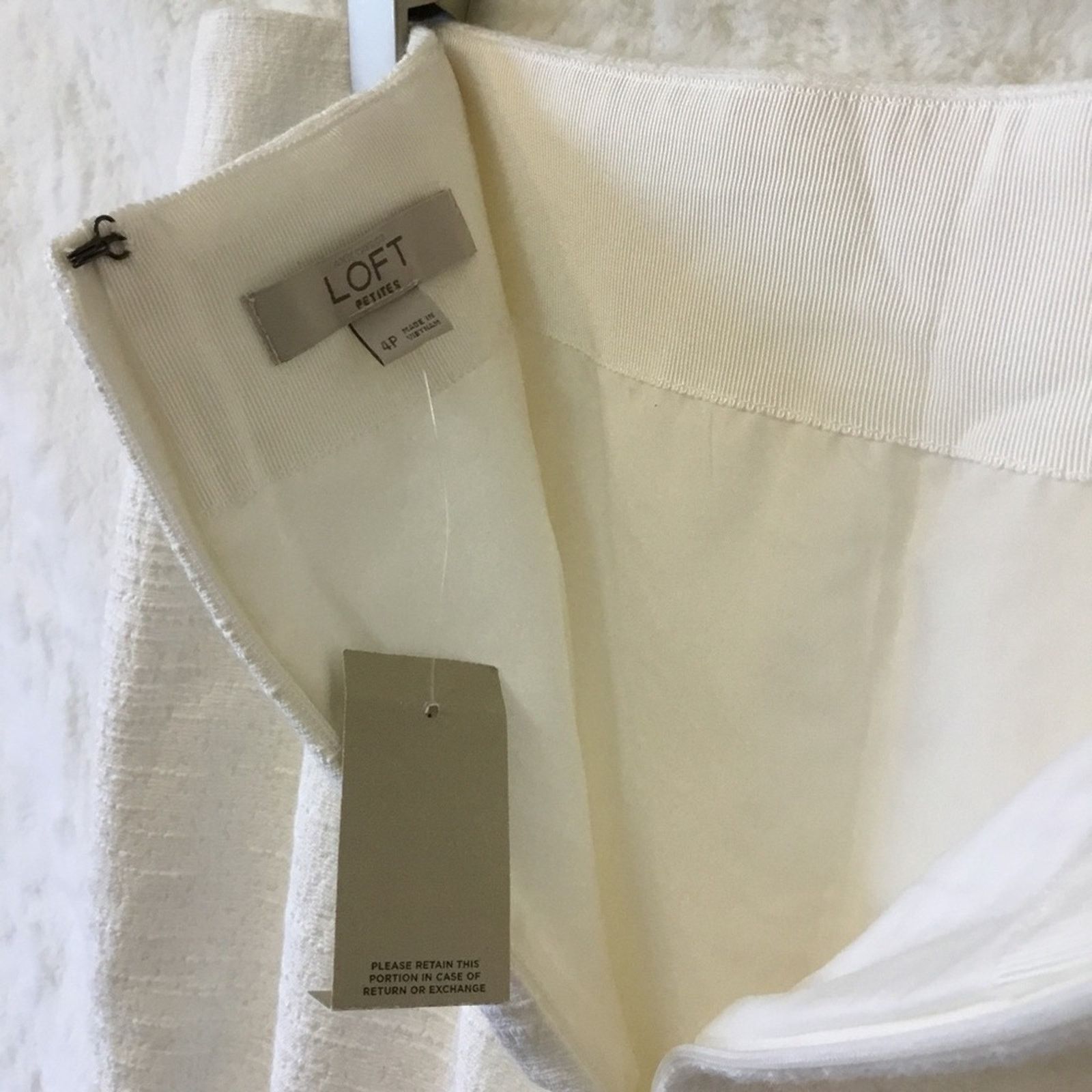 Loft Loft White Slit Pencil Skirt Size 27" / US 4 / IT 40 - 5 Thumbnail