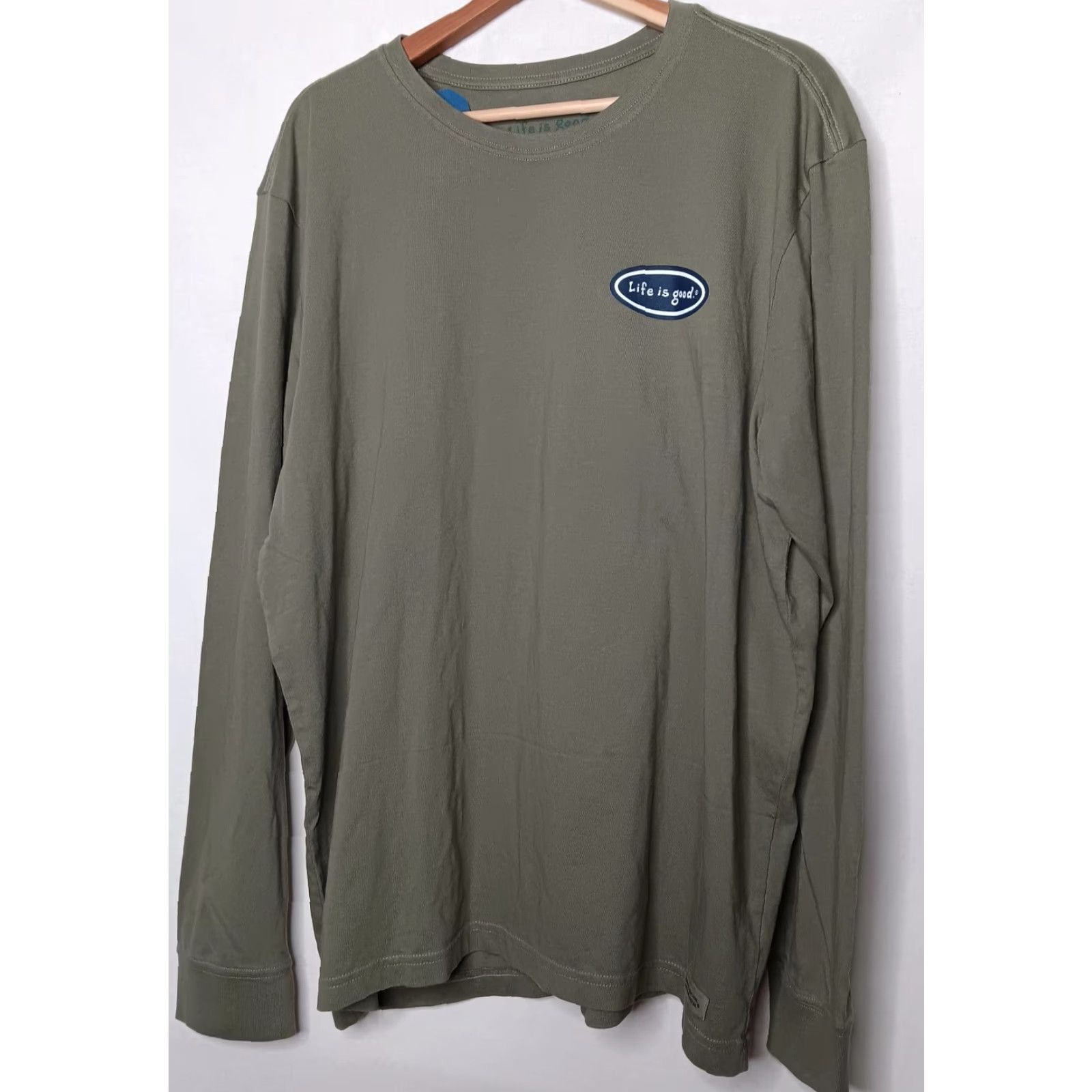 Life is Good VINTAGE Life Is Good Shirt XL Long Sleeve Army Green Hiking Adventure Outdoors Mens Size US XL / EU 56 / 4 - 3 Thumbnail