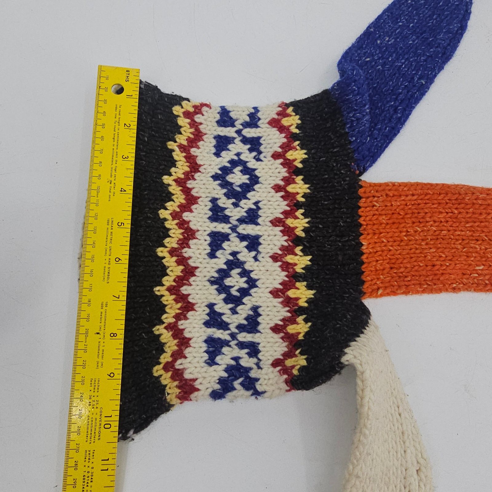 Vintage Vintage 70s Fair Isle Knitted Ski Hat Beanie Chullo Toque OS Size ONE SIZE - 8 Thumbnail