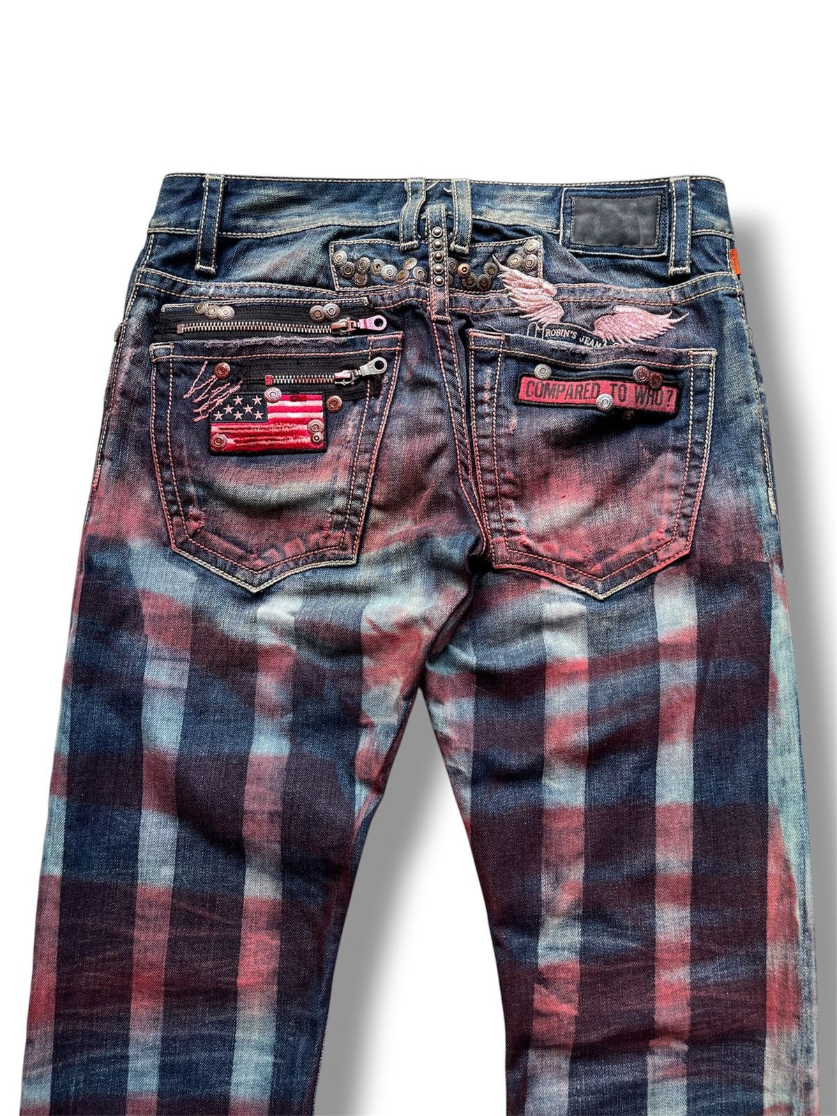 Robins Jeans Crazy robins prisoner style bloody jeans Size US 31 - 5 Thumbnail