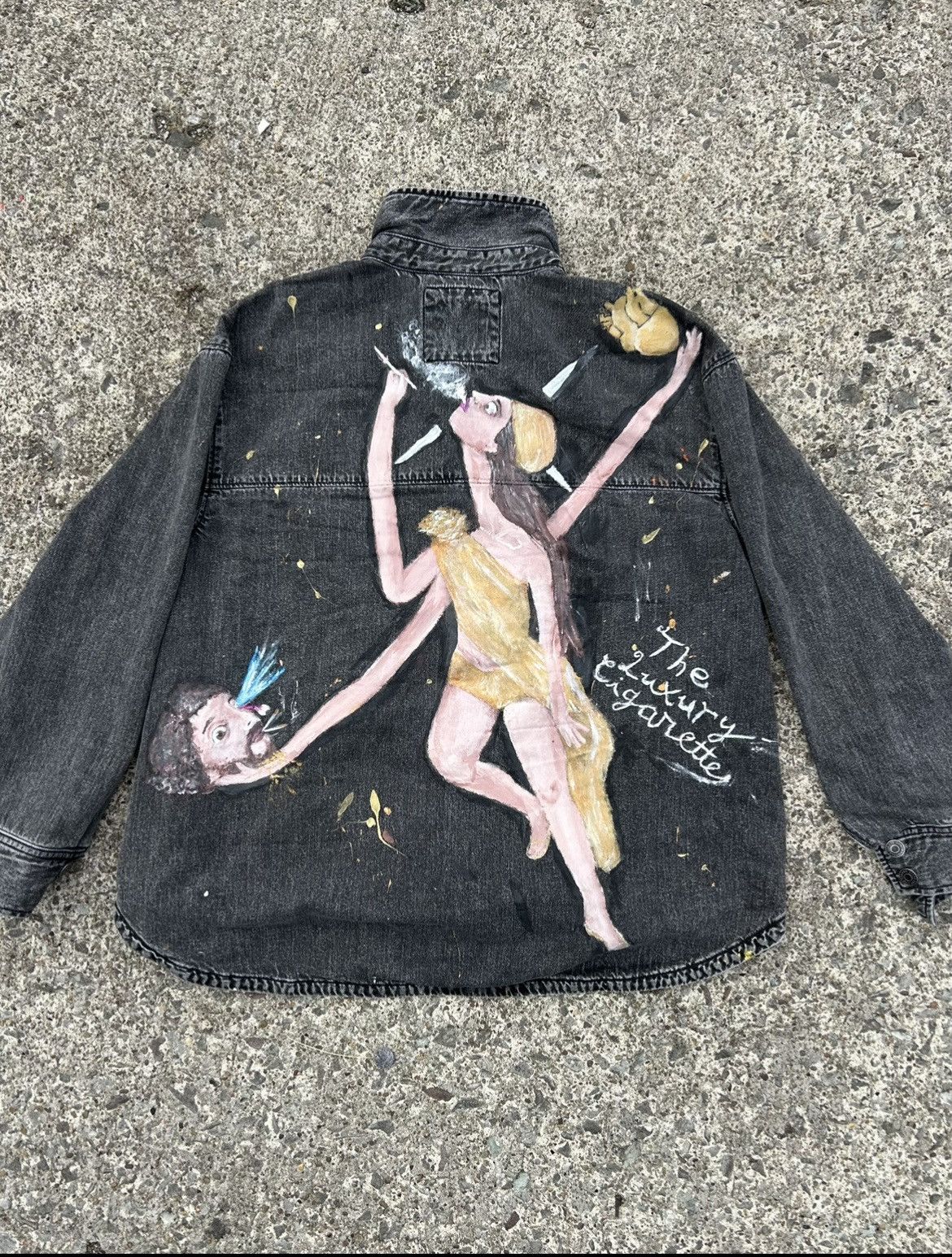 Other Handpainted “Marlboro” Denim Jacket Size US L / EU 52-54 / 3 - 1 Thumbnail