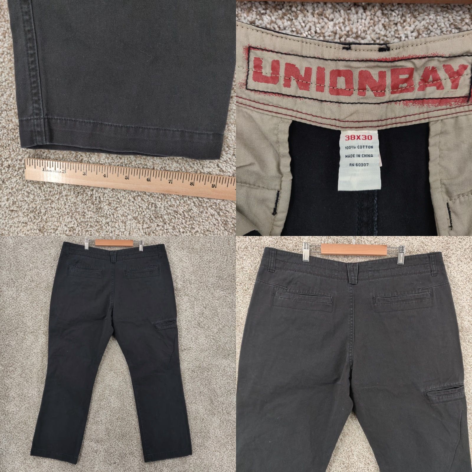 Vintage UNIONBAY Pants Men 38x30 Black Chino Casual 5-Pocket M id Regular Straight Outdoor Utility Vintage No Size US 38 / EU 54 - 8 Thumbnail