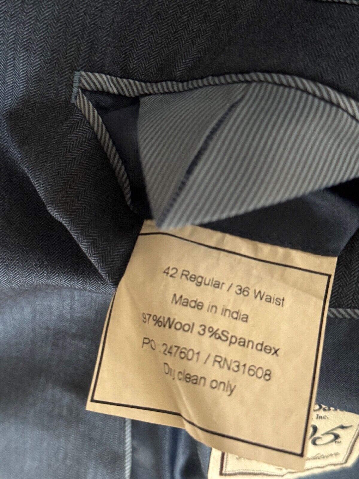Jos. A. Bank Jos A Bank 1905 Mens 42R Slim Blue Wool Jacket Sport Coat Size 42R - 4 Thumbnail