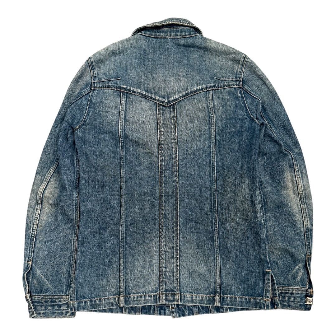 Number (N)ine Number (N)ine AW07 Zippo Distressed Denim Jacket Size US M / EU 48-50 / 2 - 2 Thumbnail