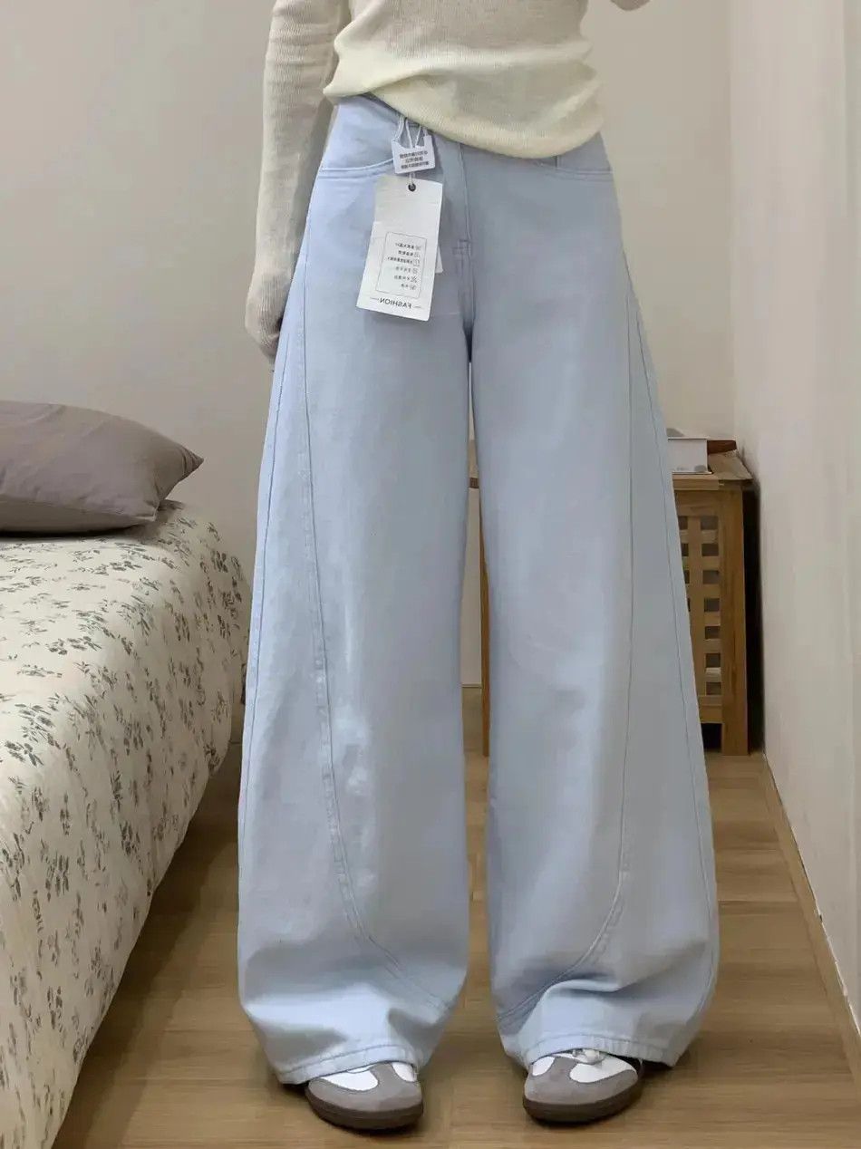 Japanese Brand Straight leg loose fit high waisted wide leg jeans Size US 32 / EU 48 - 6 Thumbnail