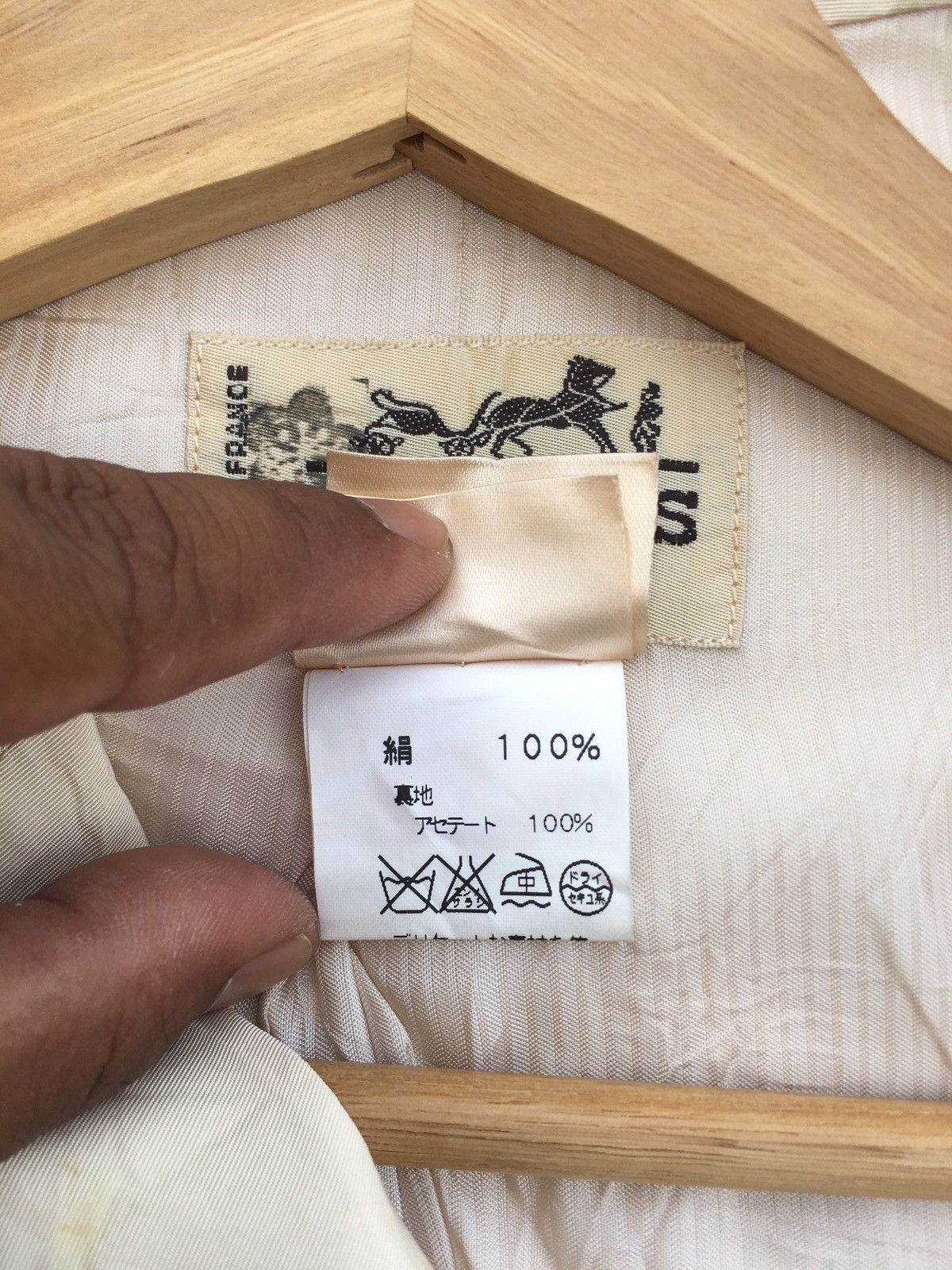 Hermes Vintage 90s HERMÈS Trench Coat Double Breasted Coat Size M / US 6-8 / IT 42-44 - 16 Thumbnail