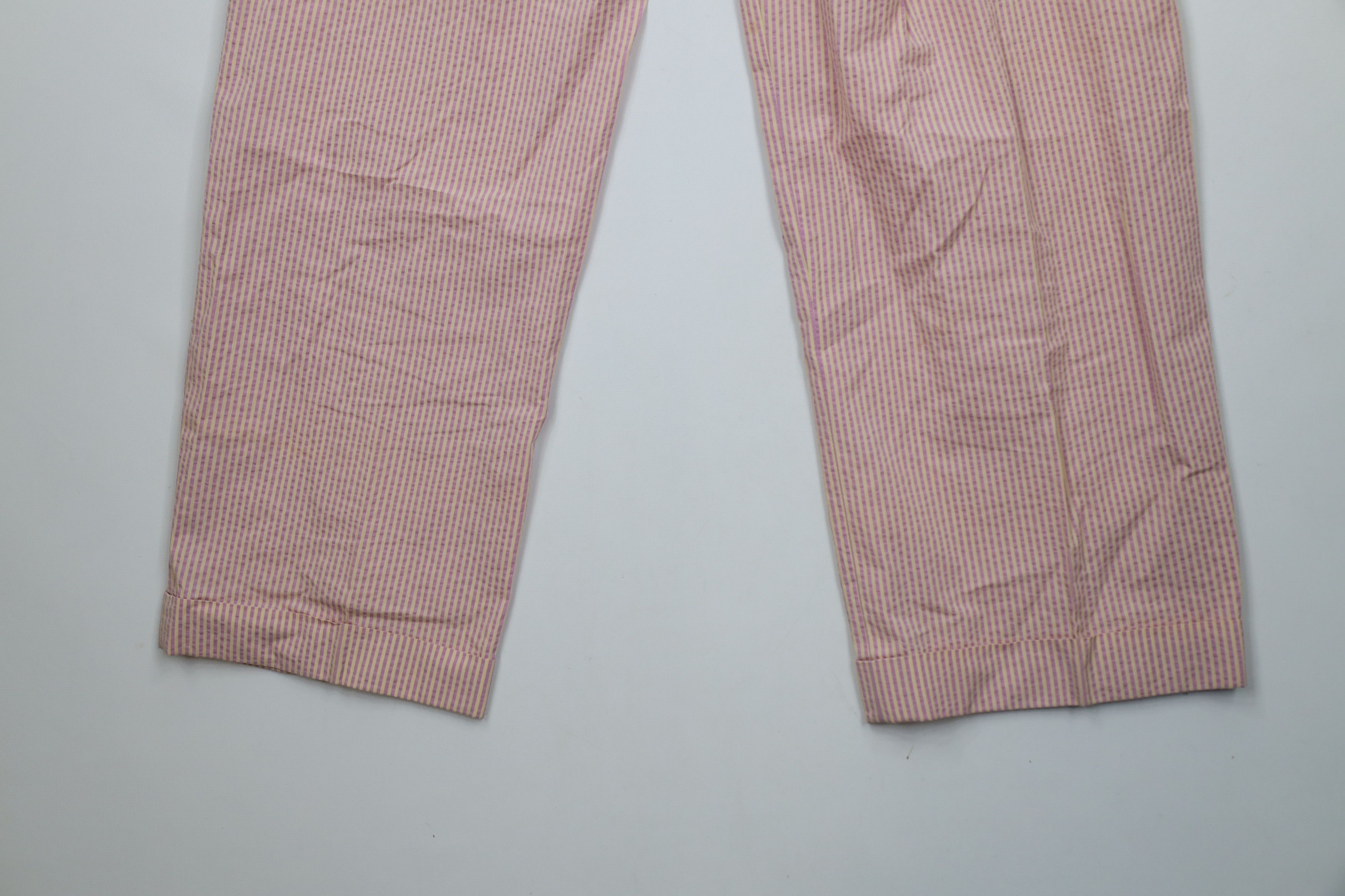 Vintage Vintage 90s Streetwear Wide Leg Striped Seer Sucker Pants Size US 32 / EU 48 - 13 Thumbnail