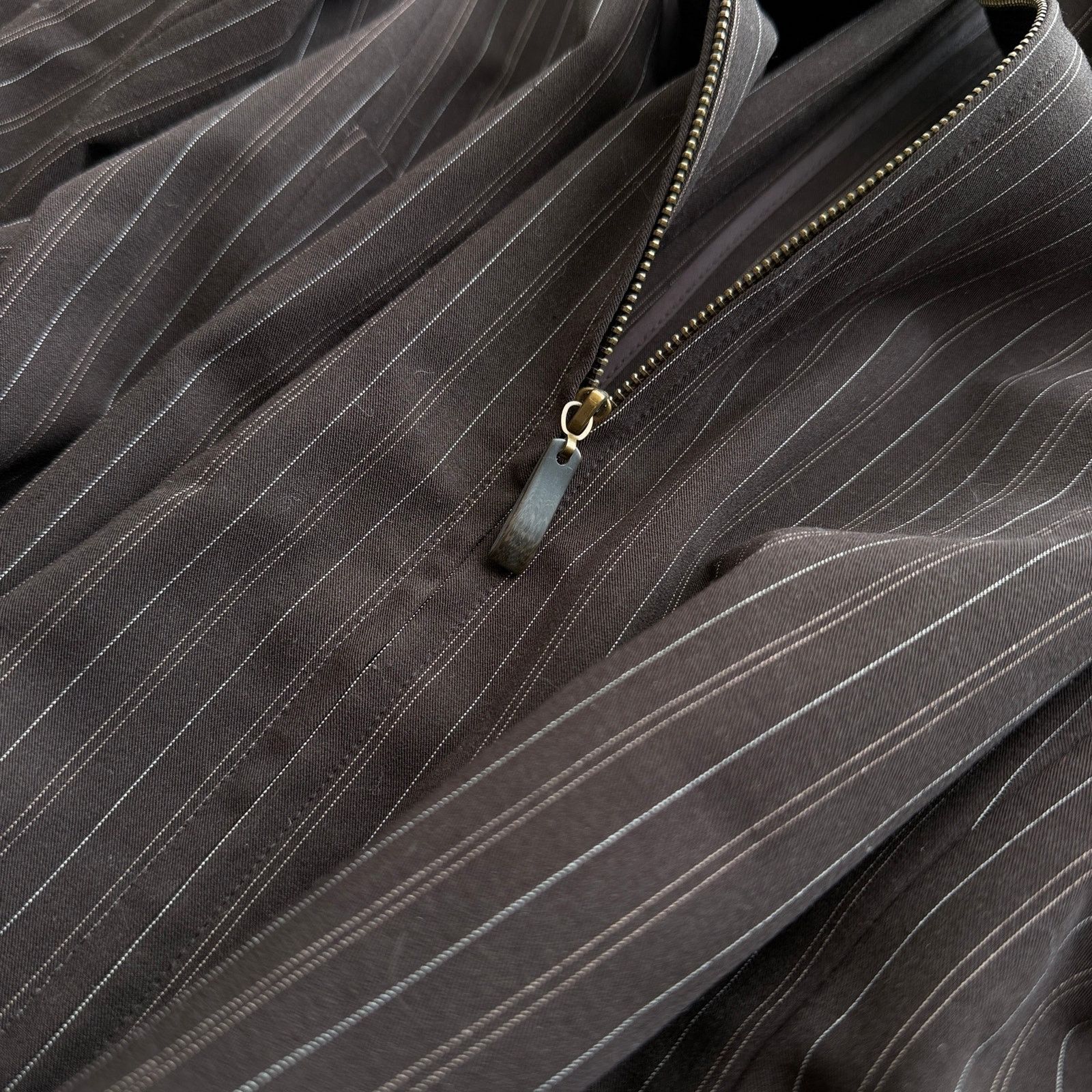 Other Vtg y2k early 2000s crop fit work zip up pinstriped jacket Size L / US 10 / IT 46 - 4 Thumbnail