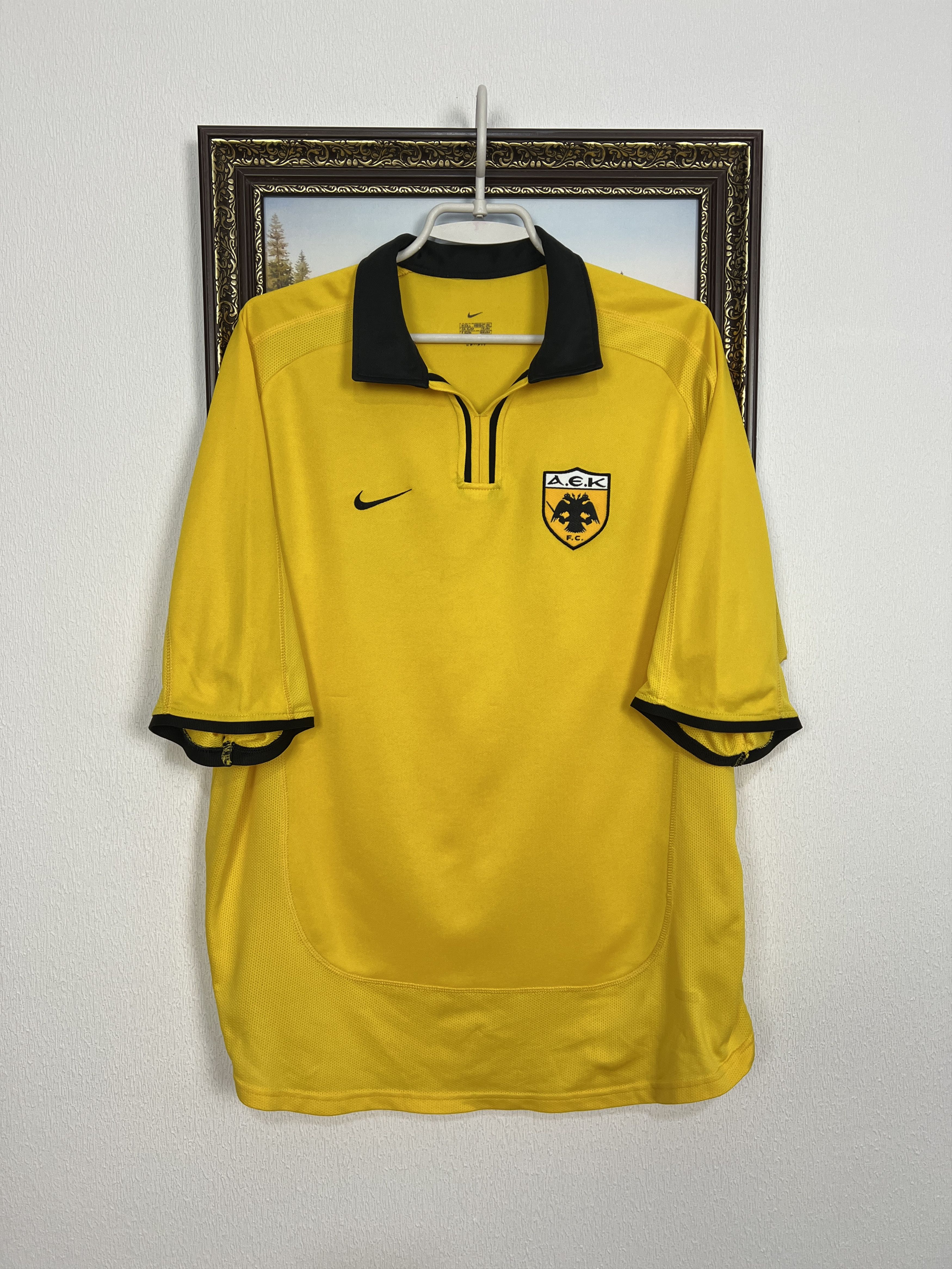 Nike AEK Athens Home football shirt Soccer Jersey Trikot Rare Size US L / EU 52-54 / 3 - 1 Thumbnail