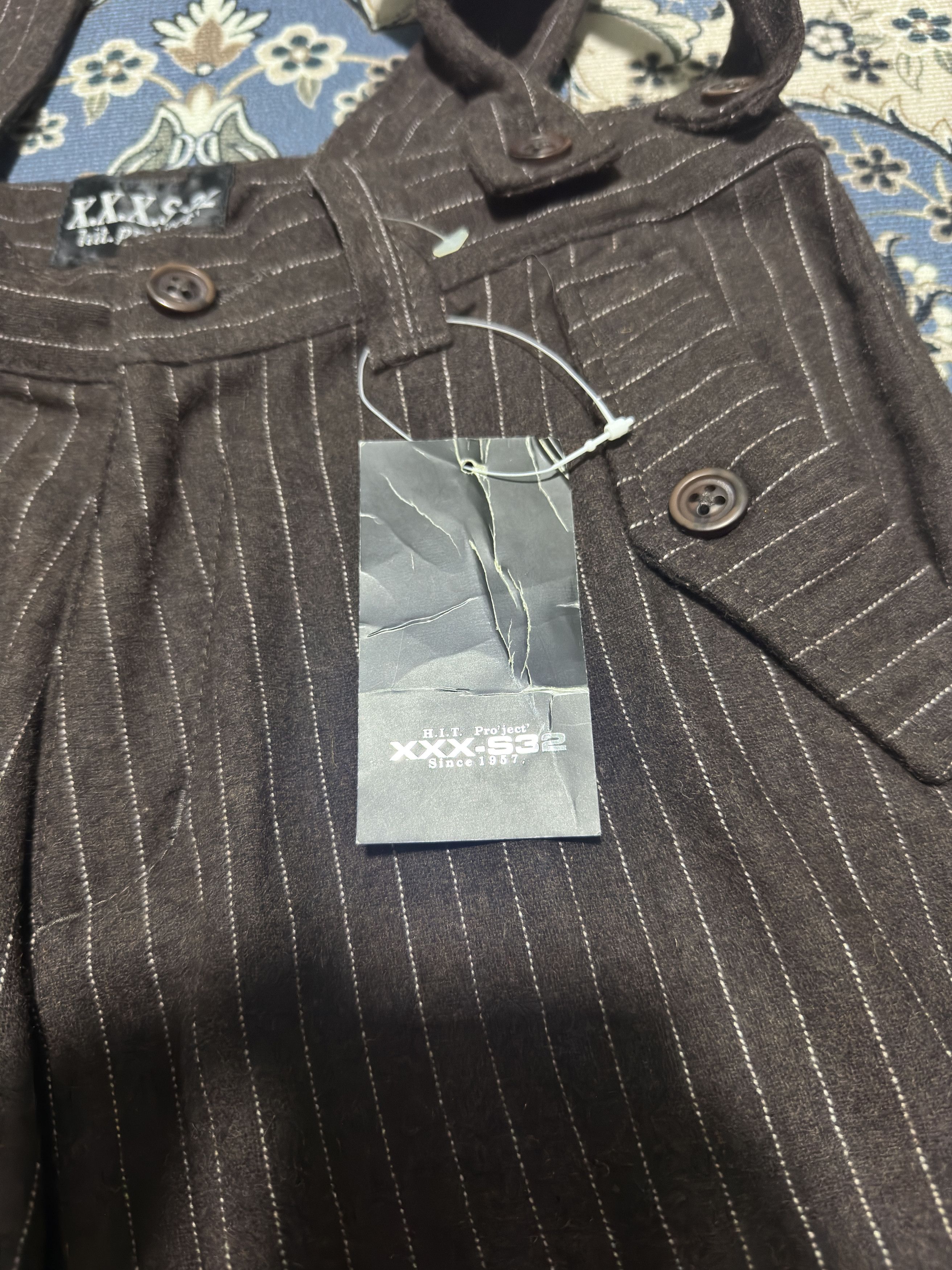 Japanese Brand × Vintage Japanese Brand HIT Project XXXS-S32 Flare Striped Wool Pants Size US 30 / EU 46 - 4 Thumbnail