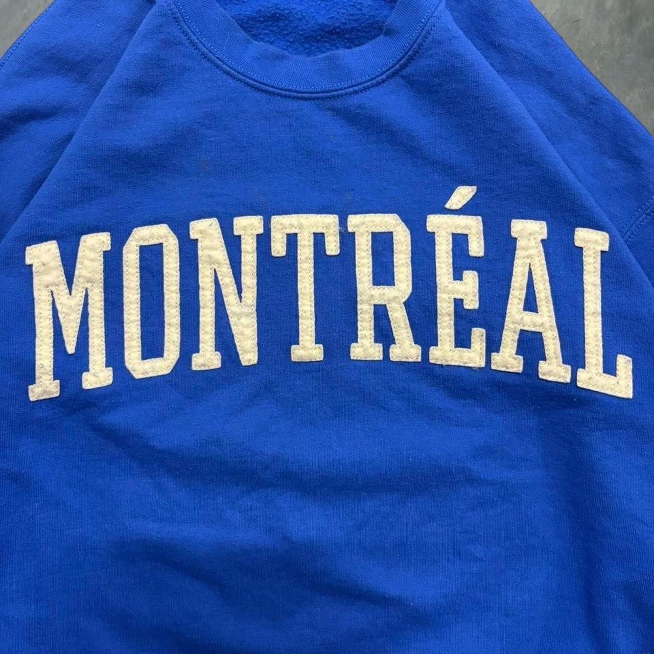Vintage Crazy Vintage Y2K/2000s Montreal Canada Blue Streetwear Sweatshirt! Size US M / EU 48-50 / 2 - 2 Thumbnail