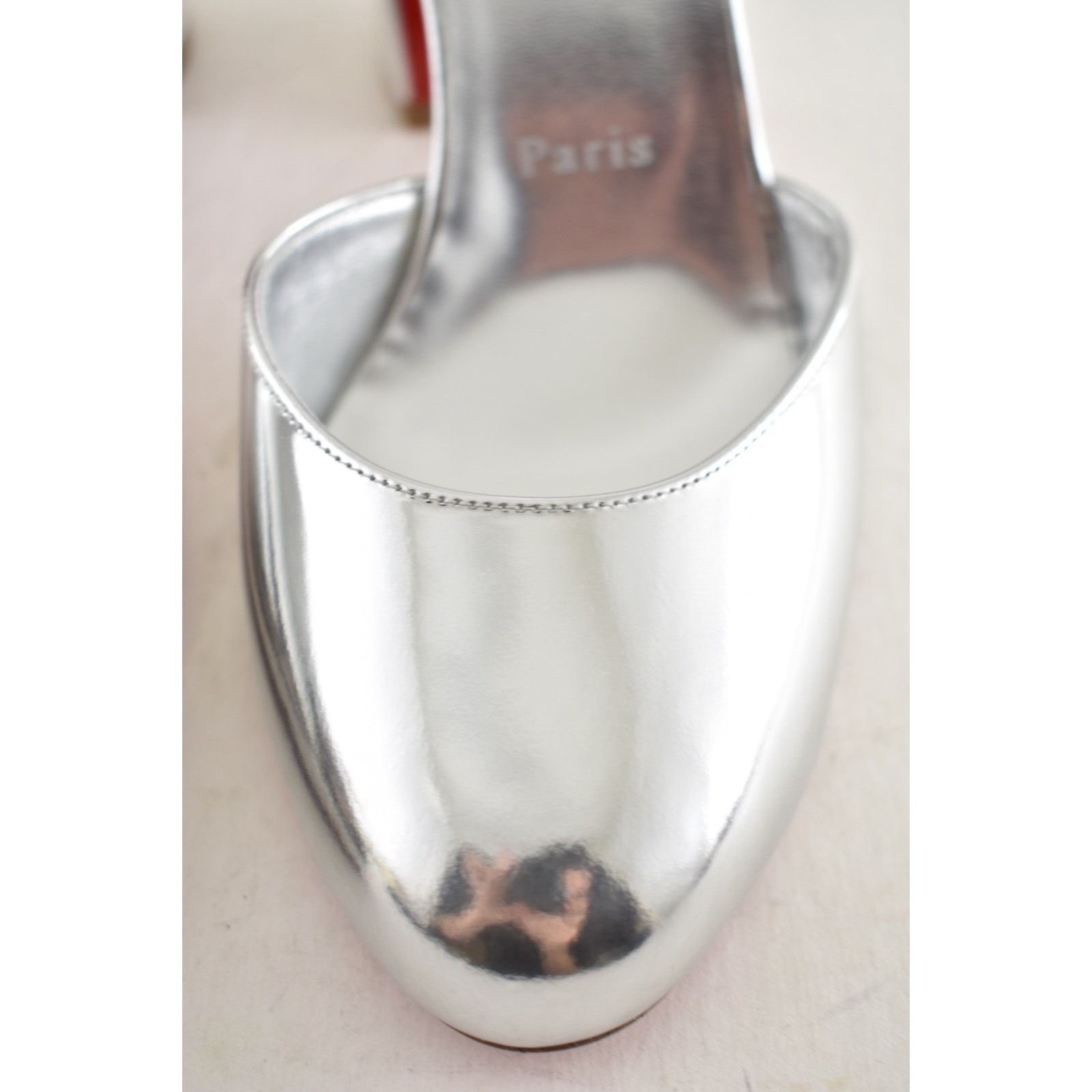 Christian Louboutin Christian Louboutin Jane Pump 85 Silver Leather Sandal 40 Size US 10 / IT 40 - 11 Thumbnail