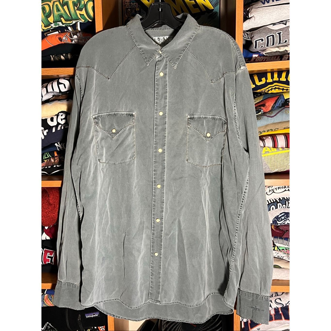 Other Ryan Michael Silk Pearl Snap Western Long Sleeve Button Shir Size US XL / EU 56 / 4 - 1 Thumbnail