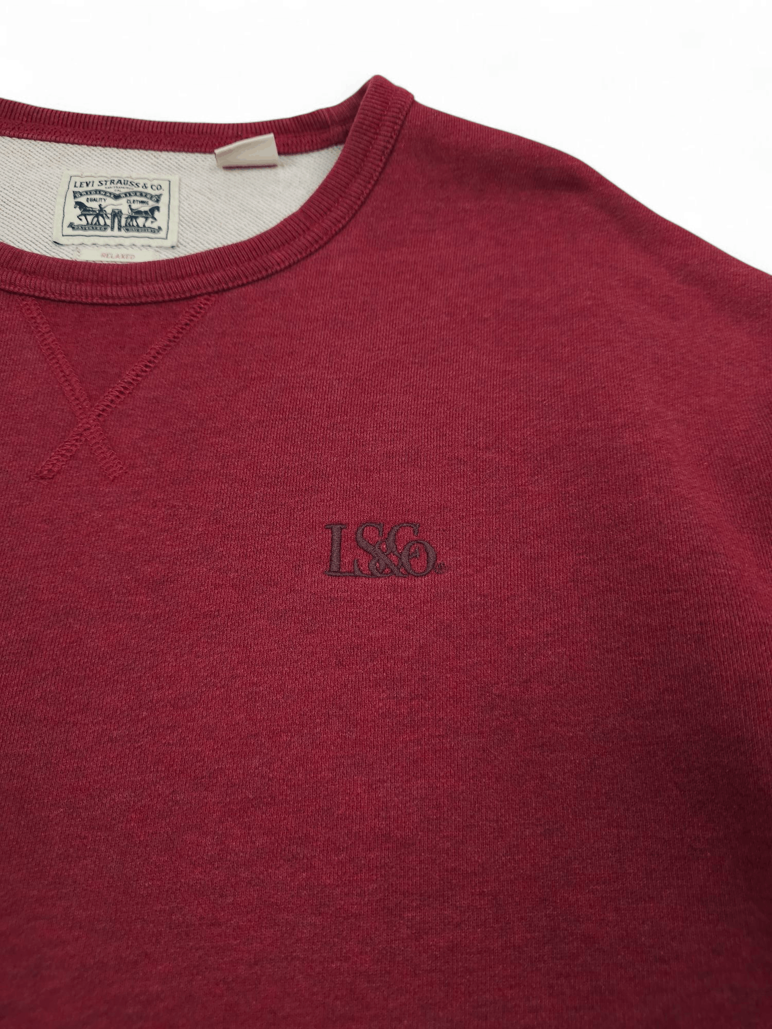Levi's 💎 90's Vintage Levi's Relaed Boxy Crewneck Sweatshirt Y2K Size US L / EU 52-54 / 3 - 3 Thumbnail