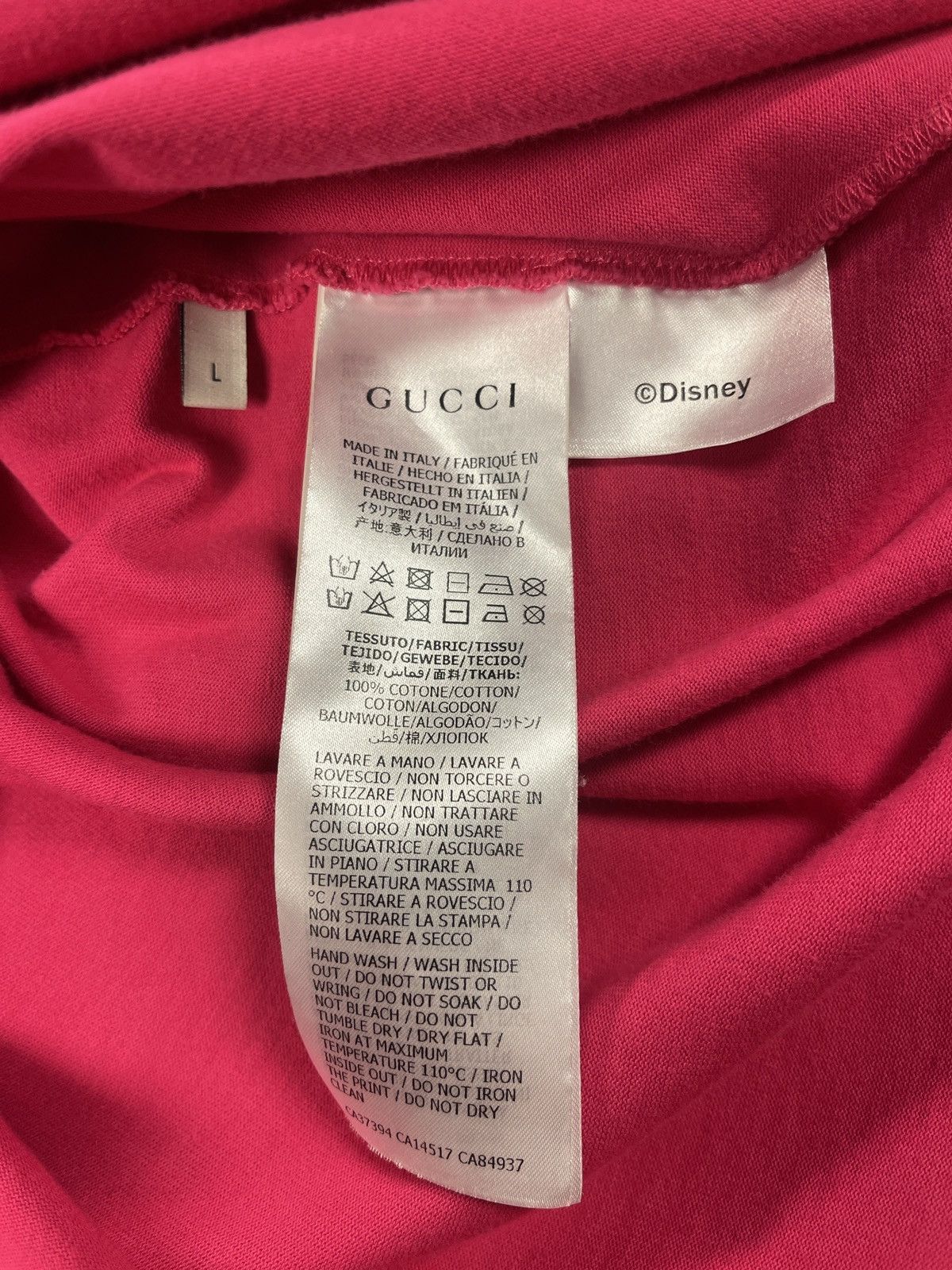 Gucci Gucci X Disney Tee Pink Size L Size US L / EU 52-54 / 3 - 5 Thumbnail