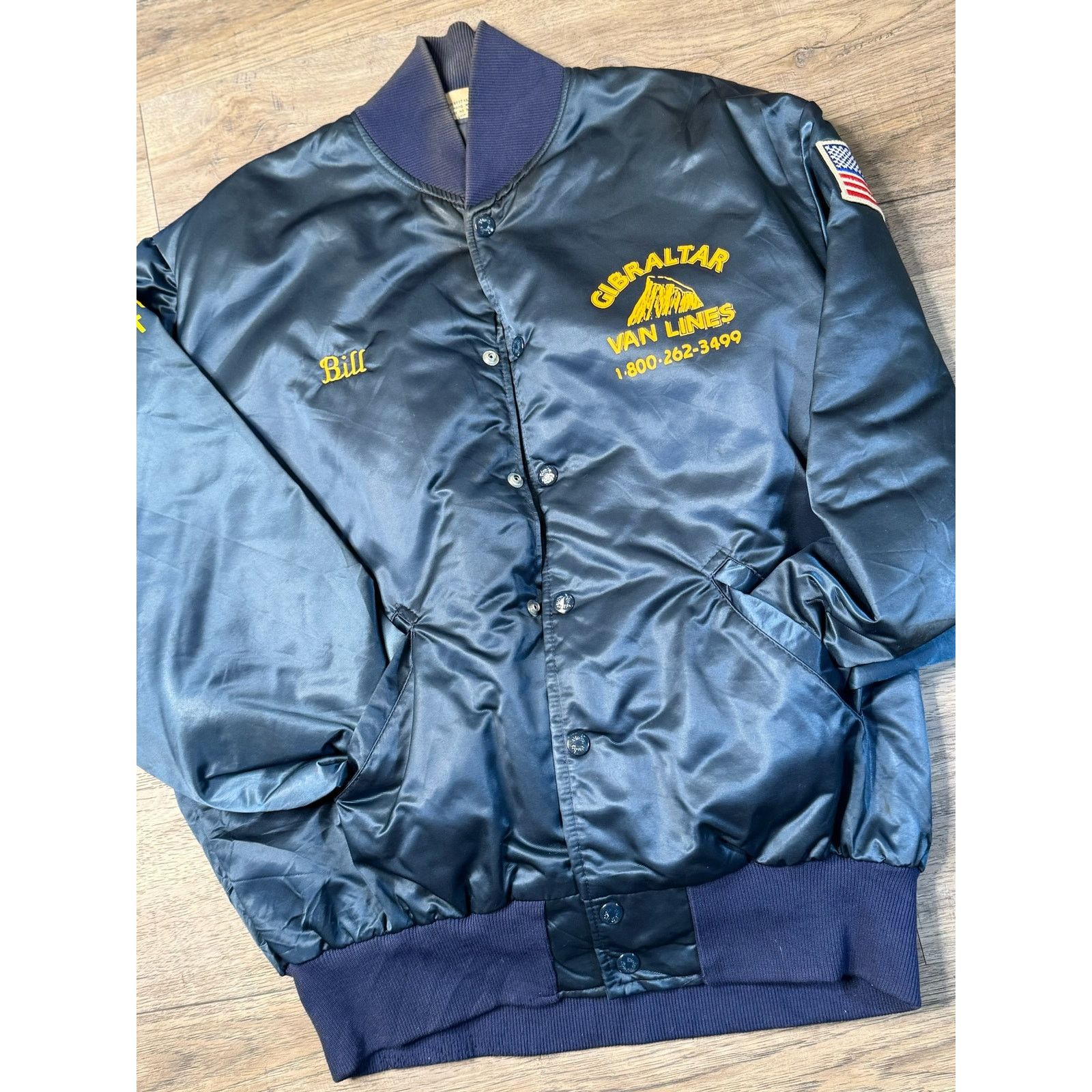 Vintage Vintage Birdie Gibraltar Van Lines Insulated Satin Jacket Size US XL / EU 56 / 4 - 3 Thumbnail
