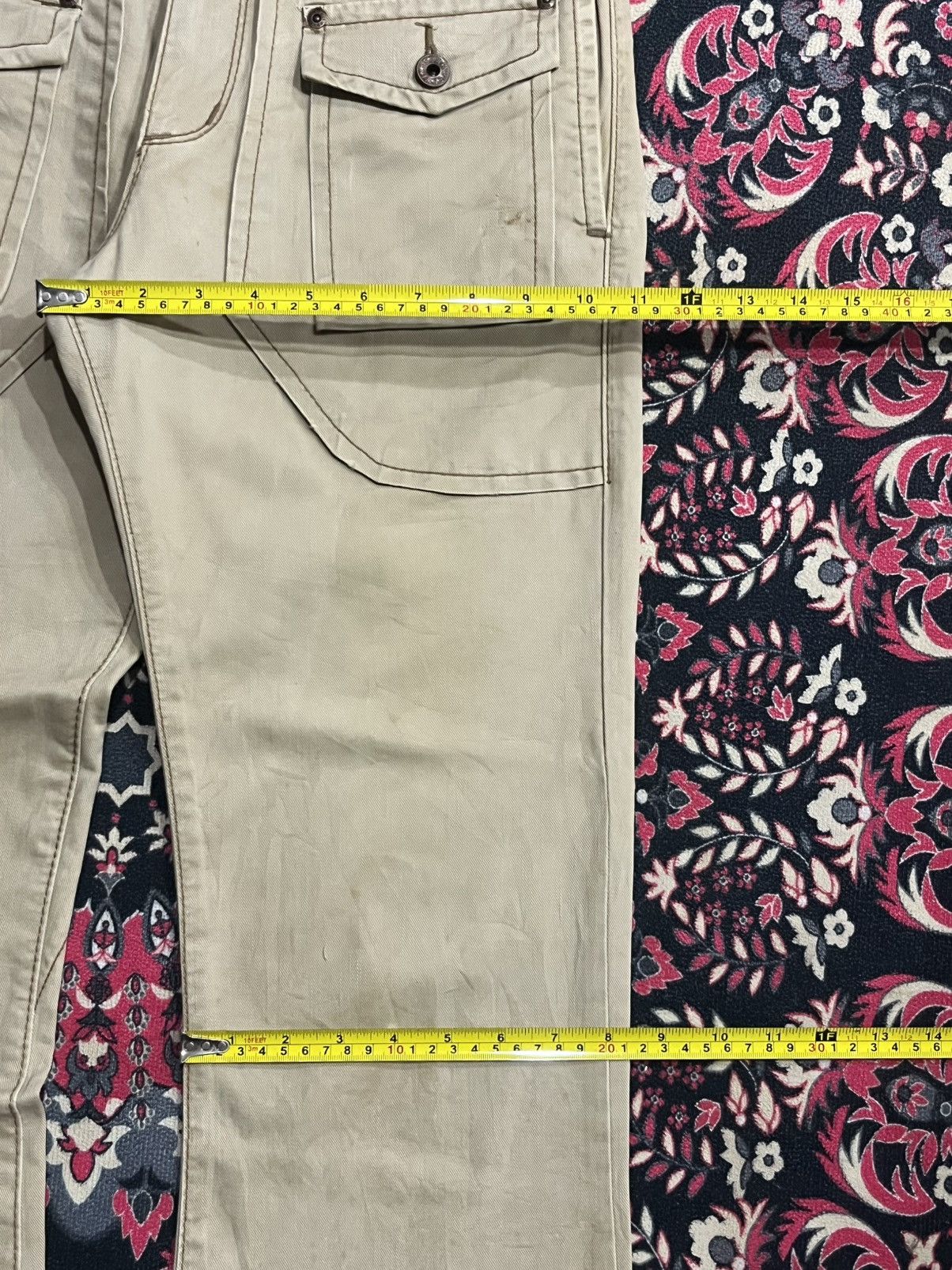 Edwin Vintage Japanese Edwin 503 Cargo Khaki Washed Flare Pants Size US 30 / EU 46 - 14 Thumbnail