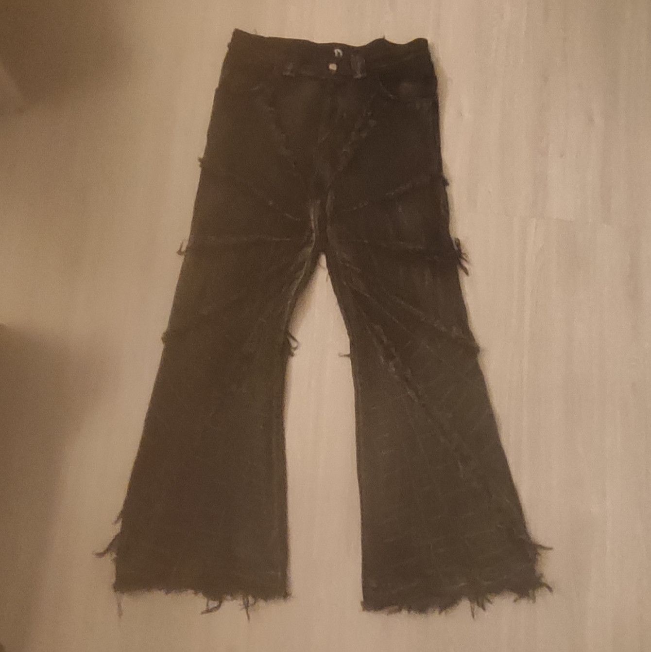 パンツ cyvist FLARE WEBBED DENIM BLACK MAIN – CYVIST