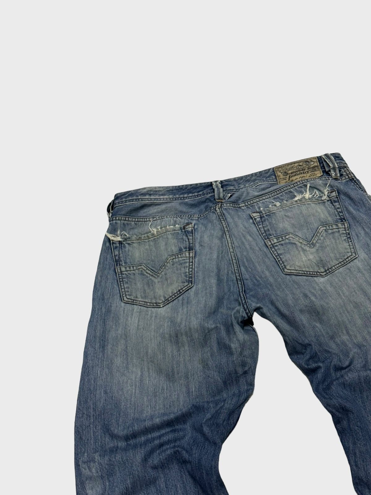 Japanese Brand × Vintage Vintage Distressed Diesel Industry Thrashed Jeans Size US 36 / EU 52 - 10 Thumbnail