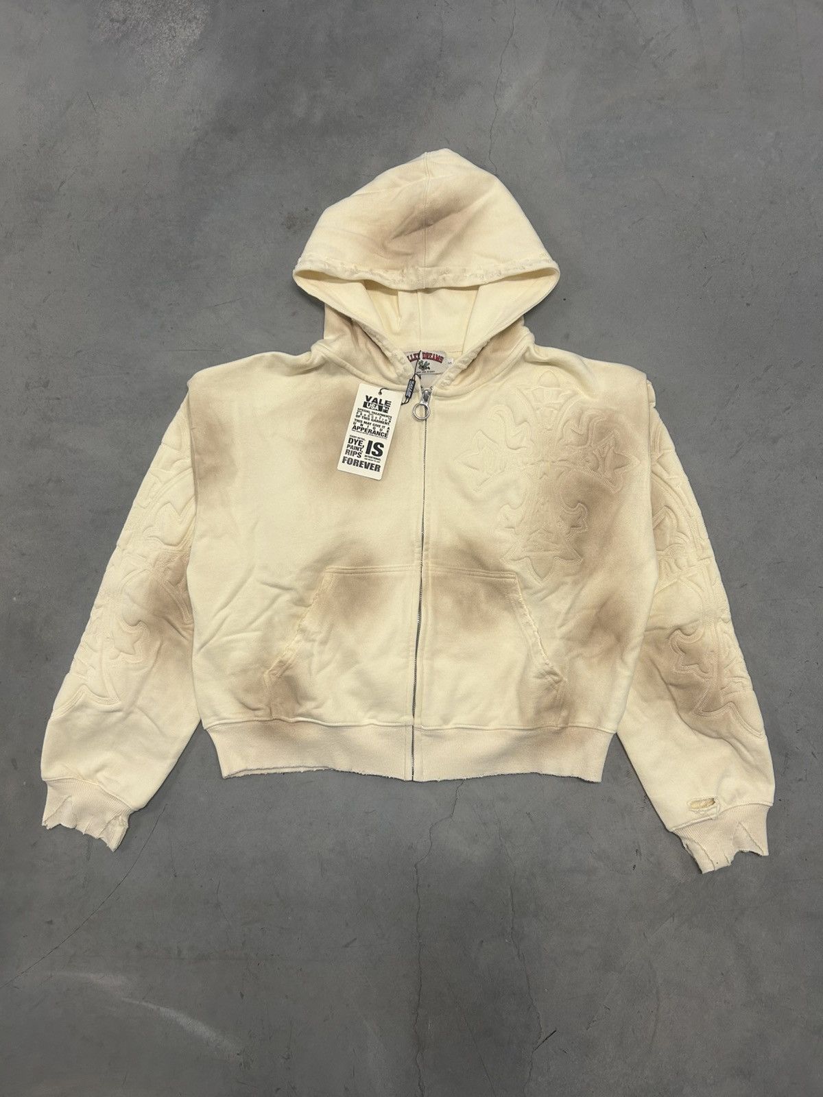 Vale Vale Forever Valley Dreams Ivory Cream Carver Zip Up New Size US XL / EU 56 / 4 - 1 Thumbnail