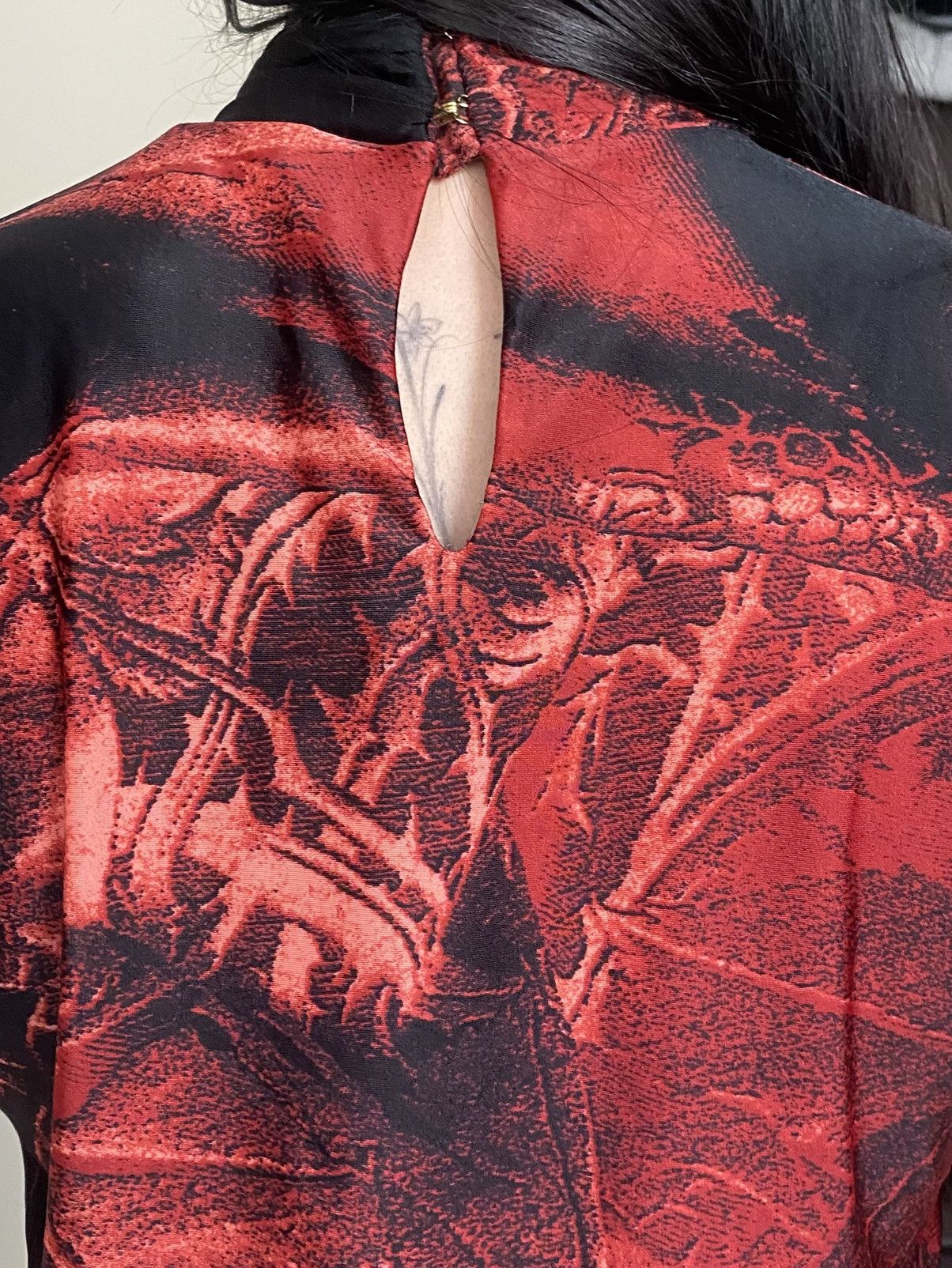Roberto Cavalli Roberto Cavalli Mesh Top With Wild Berries & Thorns Graphic Size L / US 10 / IT 46 - 5 Thumbnail