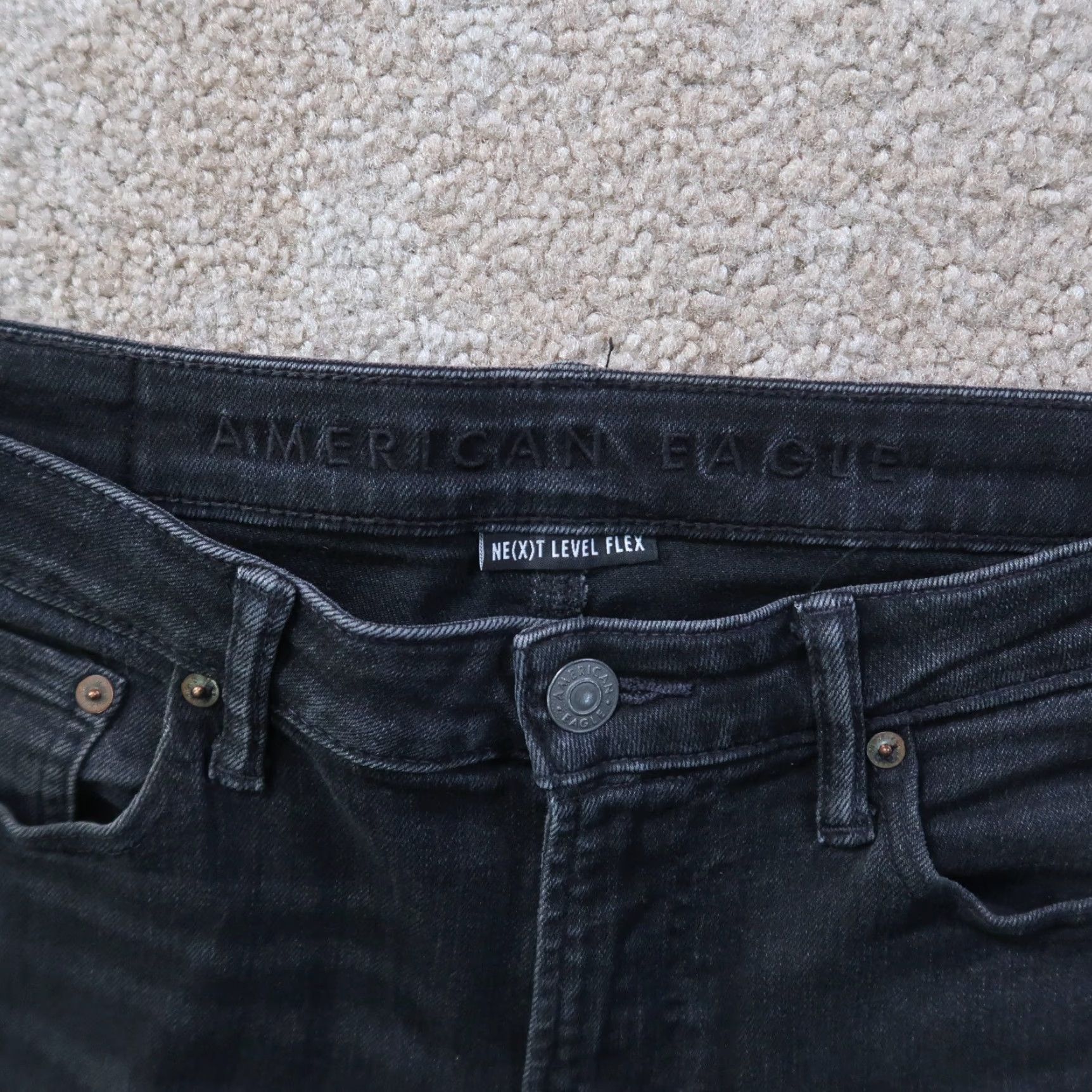 American Eagle Outfitters American Eagle Outfitters Jeans Slim Straight 32x34 Black Denim Mens Size US 32 / EU 48 - 3 Thumbnail