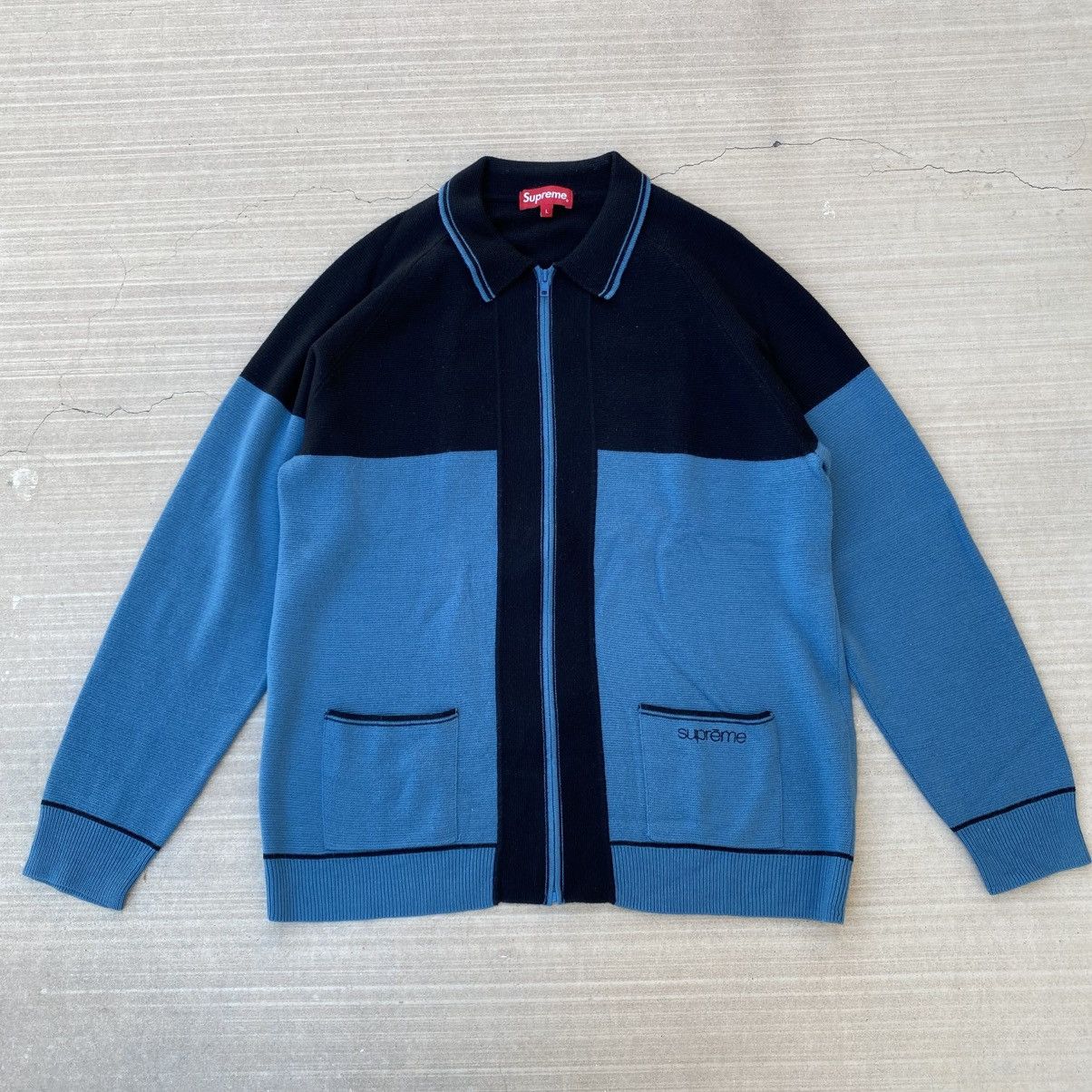 Supreme × Umbro Supreme Umbro Zip Up Sweater in Light Blue