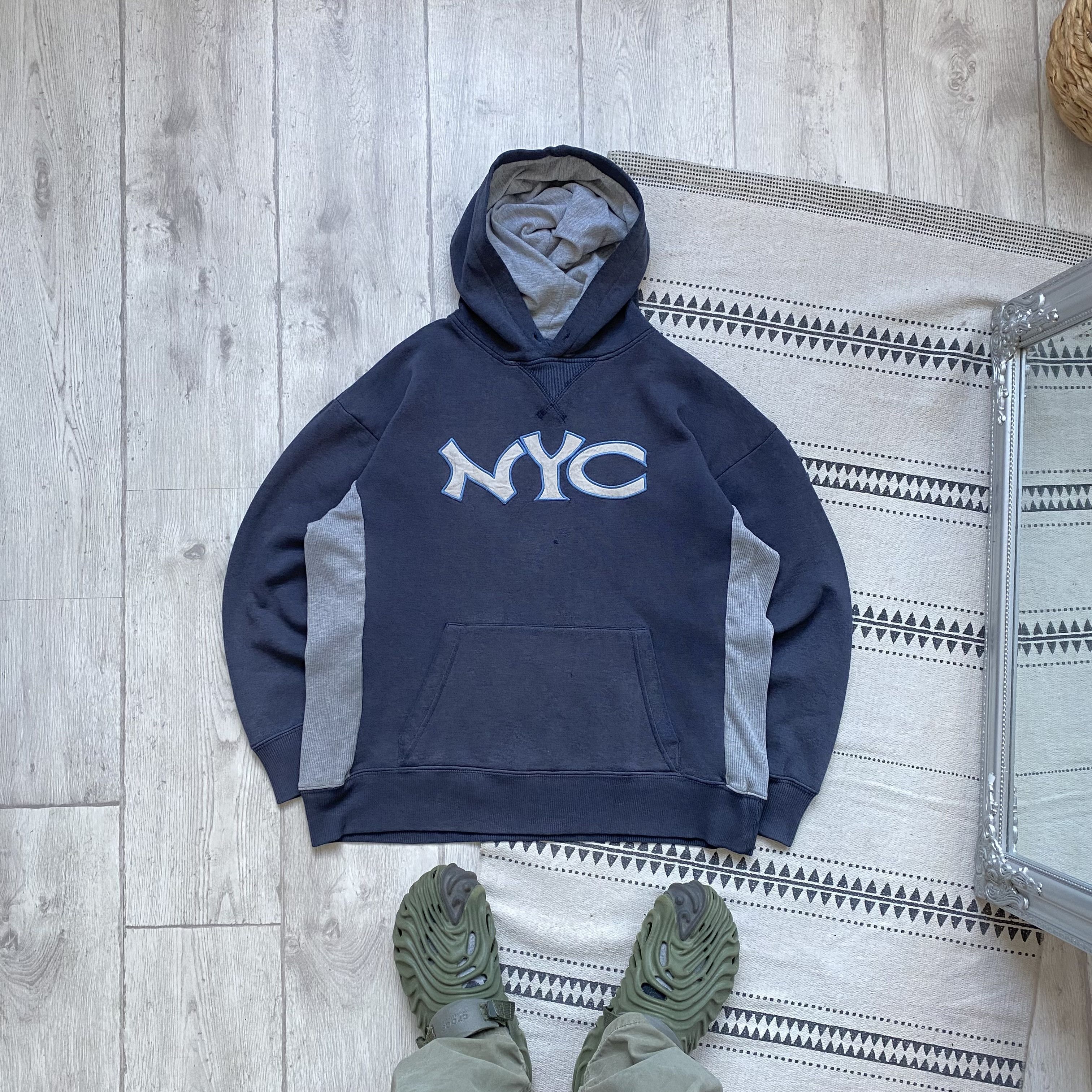 I Love NY ⚾️ Faded Vintage 90s New York City Hoodie Y2K Size US M / EU 48-50 / 2 - 1 Thumbnail