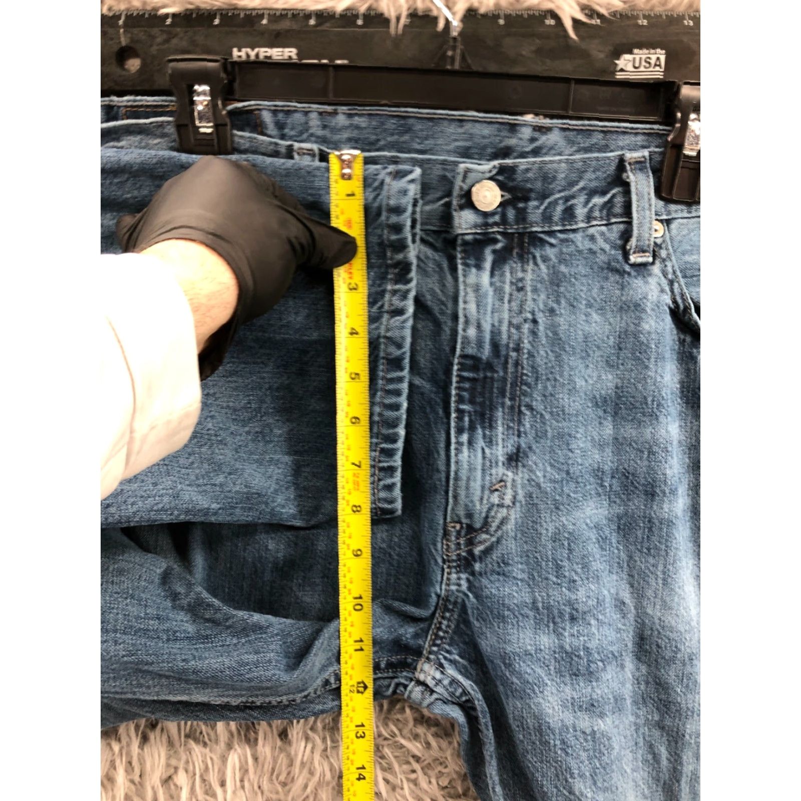Levi's Levi's 514 Jeans Straight Men Salew 38x32 Regular Mid Wash Blue Denim Cotton Blend Belt Loops 5-Pocket Size US 38 / EU 54 - 4 Thumbnail