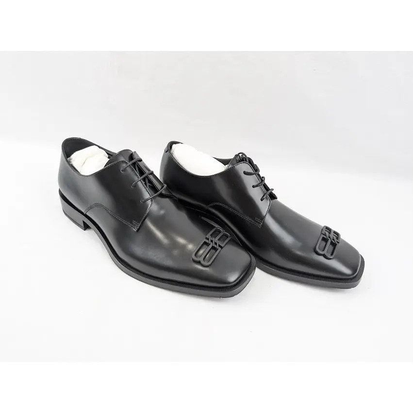 Balenciaga o1rshd1 Rim BB Icon Derbie Shoes in Black Size US 8 / EU 41 - 11 Thumbnail