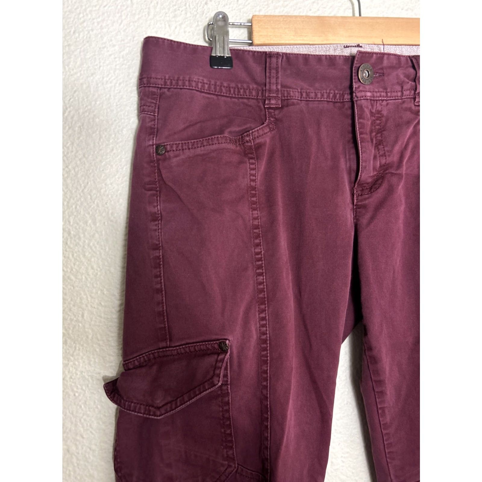 Athleta Athleta Slim Ankle Zip Pants Size 32x31 Maroon Cargo Outdoor Camping 268543 Size 24" / US 00 / IT 34 - 4 Thumbnail