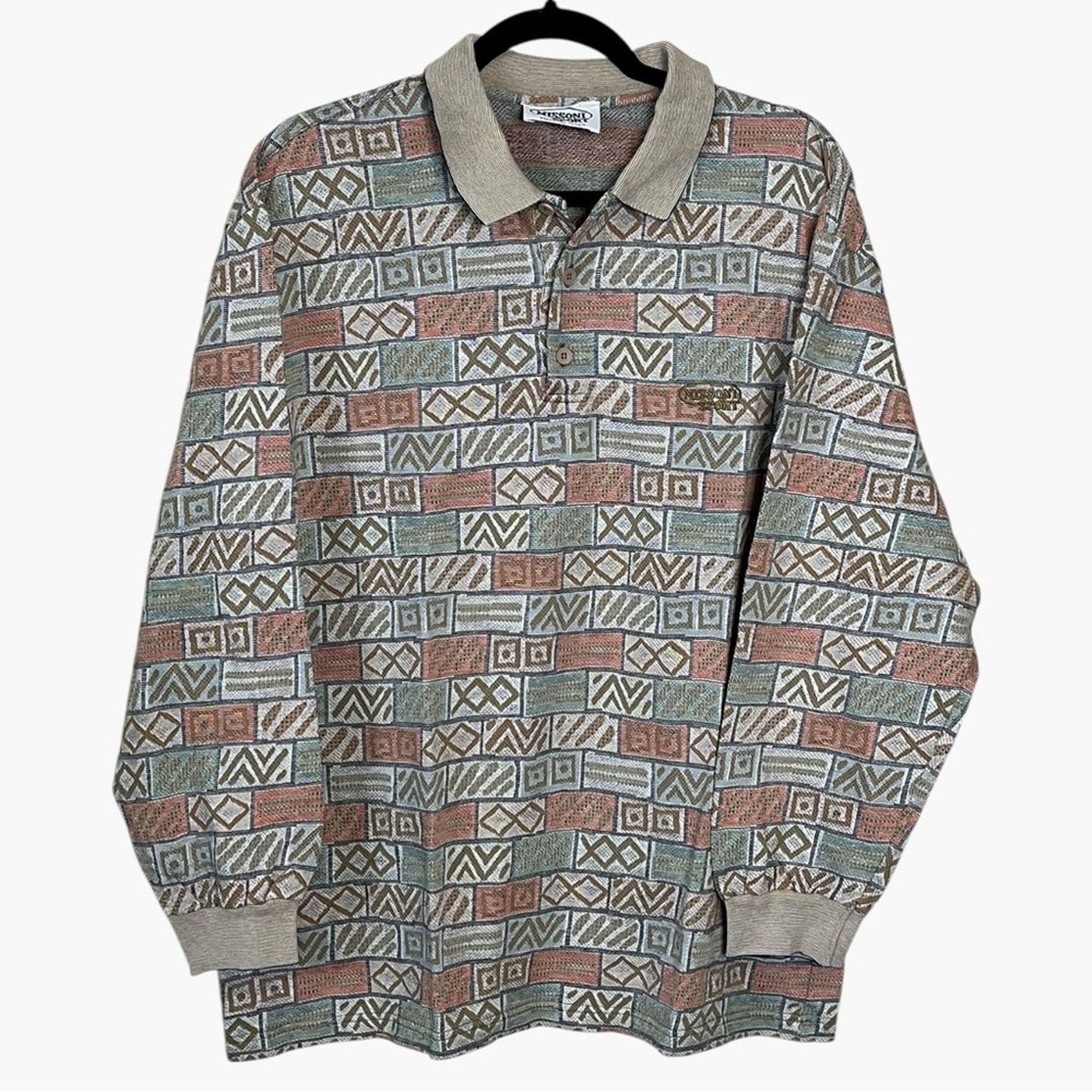 MISSONI SPORT Vintage Cotton Multicolor Long Sleeve Shirt