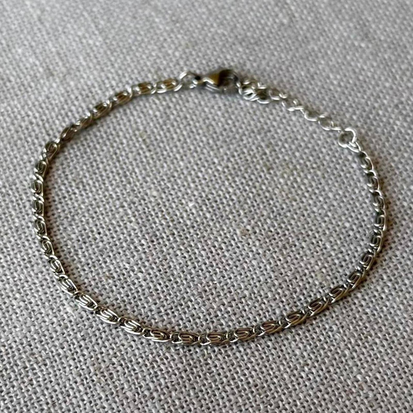 Other Classic silver paperclip chain bracelet WMNS Size ONE SIZE - 1 Thumbnail