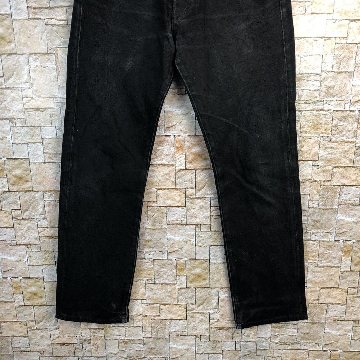 Levi's Levis super Black Denim ripped Pants #7574 Size US 29 - 3 Thumbnail